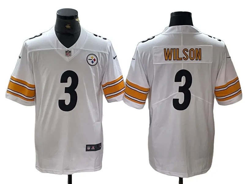 Men's Pittsburgh Steelers Russell Wilson White Vapor Limited Jersey