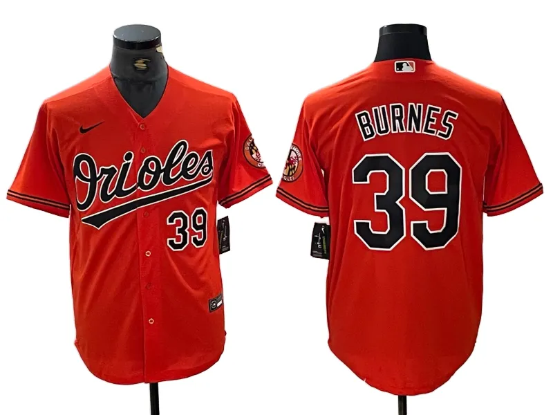 Men's Baltimore Orioles Corbin Burnes Orange Limited Player Jersey