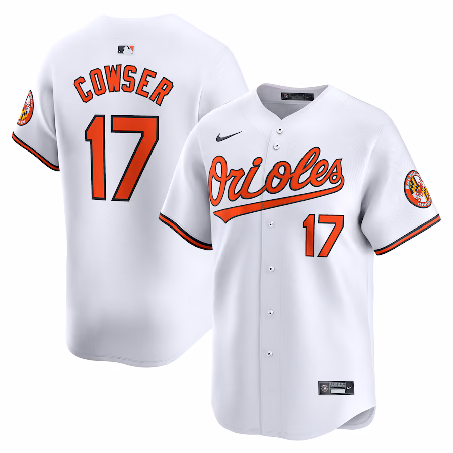 Men's Baltimore Orioles Colton Cowser White Home Limited Player Jersey