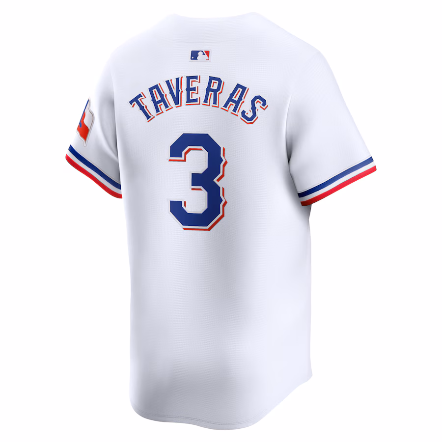 Men's Texas Rangers Leody Taveras White Home Limited Player Jersey