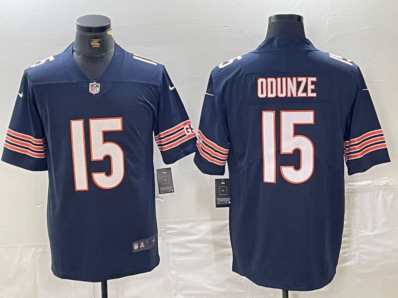 Men's Chicago Bears Rome Odunze Navy 2024 NFL Draft First Round Pick Player Vapor Limited Jersey
