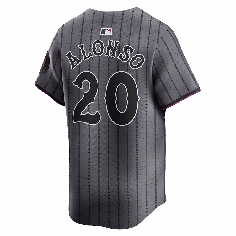 Men's New York Mets Pete Alonso Graphite 2024 City Connect Limited Player Jersey
