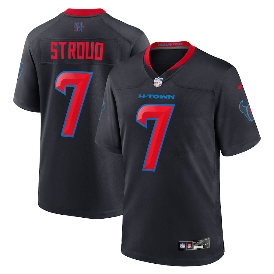 Men's Houston Texans C.J. Stroud Navy 2nd Alternate Game Jersey