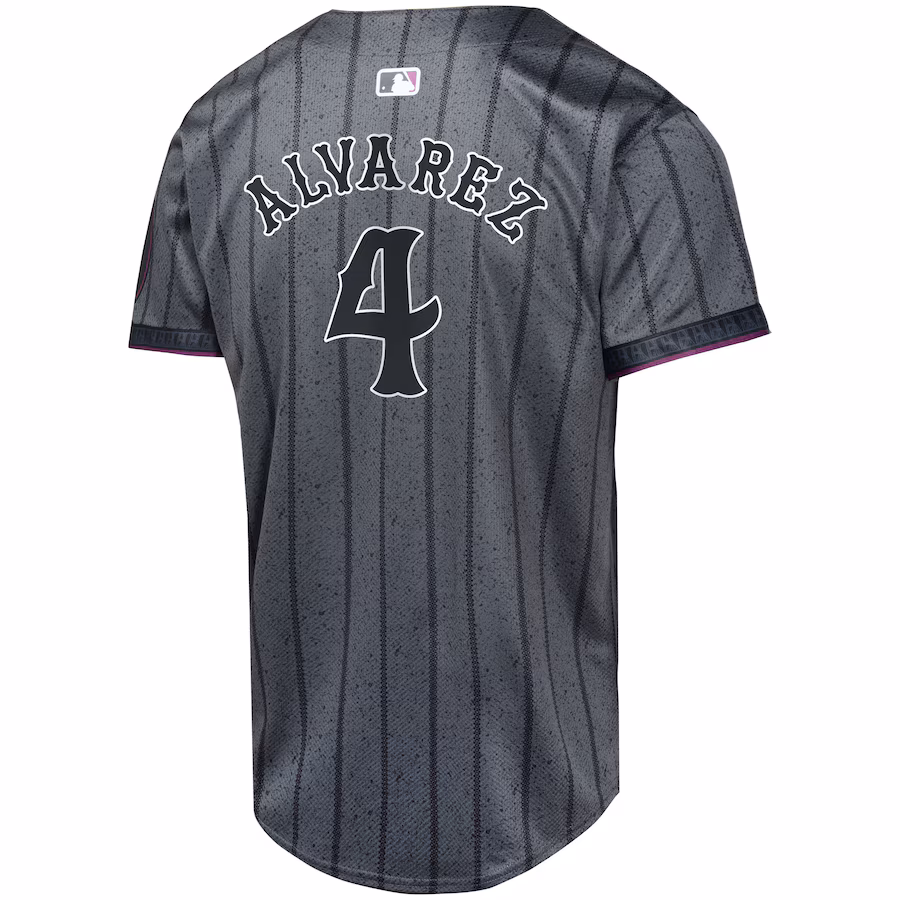 Youth New York Mets Francisco Alvarez Graphite 2024 City Connect Limited Player Jersey