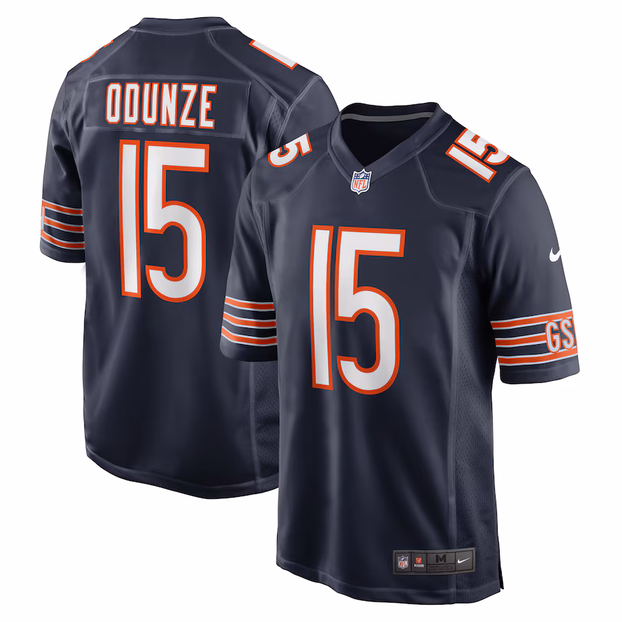 Men's Chicago Bears Rome Odunze Navy 2024 NFL Draft First Round Pick Player Game Jersey