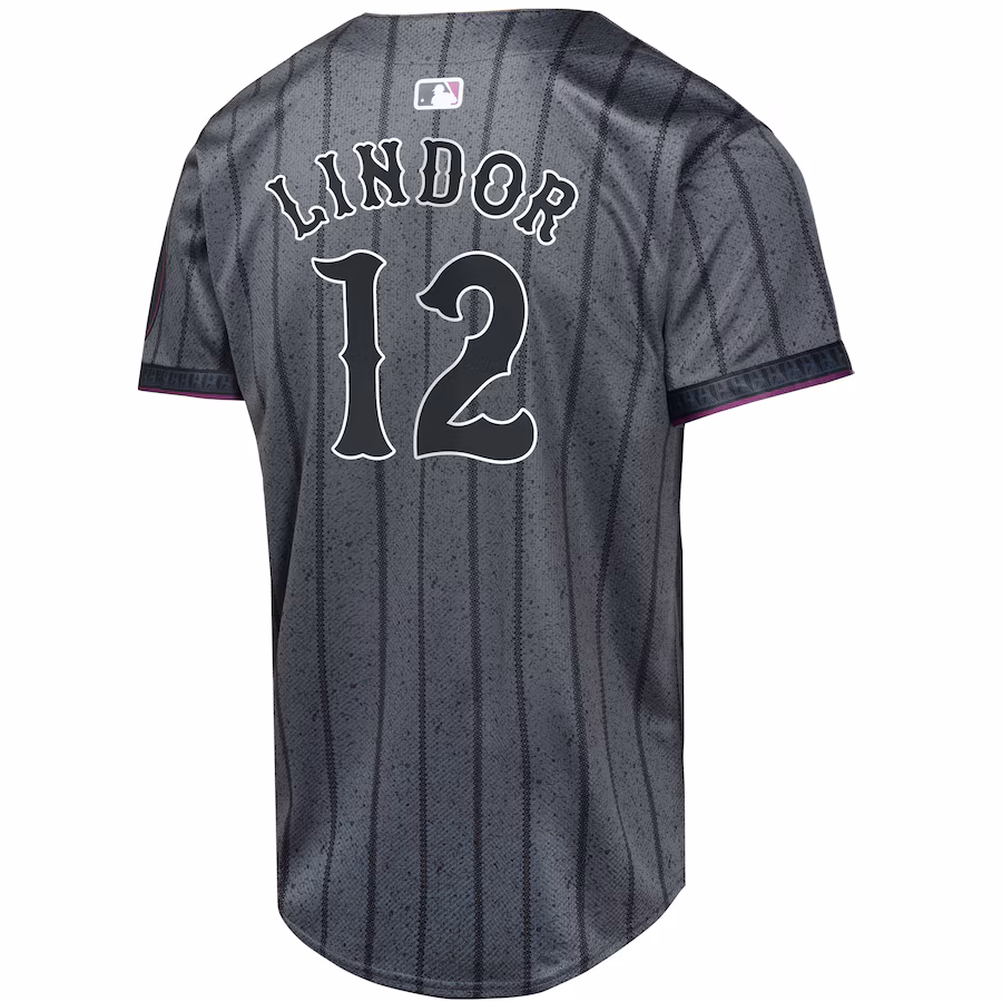 Youth New York Mets Francisco Lindor Graphite 2024 City Connect Limited Player Jersey