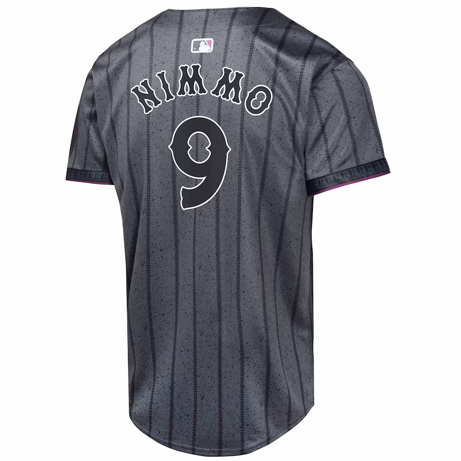 Youth New York Mets Brandon Nimmo Graphite 2024 City Connect Limited Player Jersey