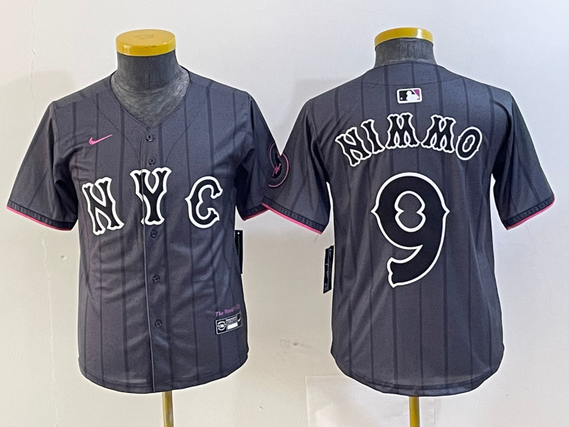 Women's New York Mets Brandon Nimmo Graphite 2024 City Connect Limited Player Jersey