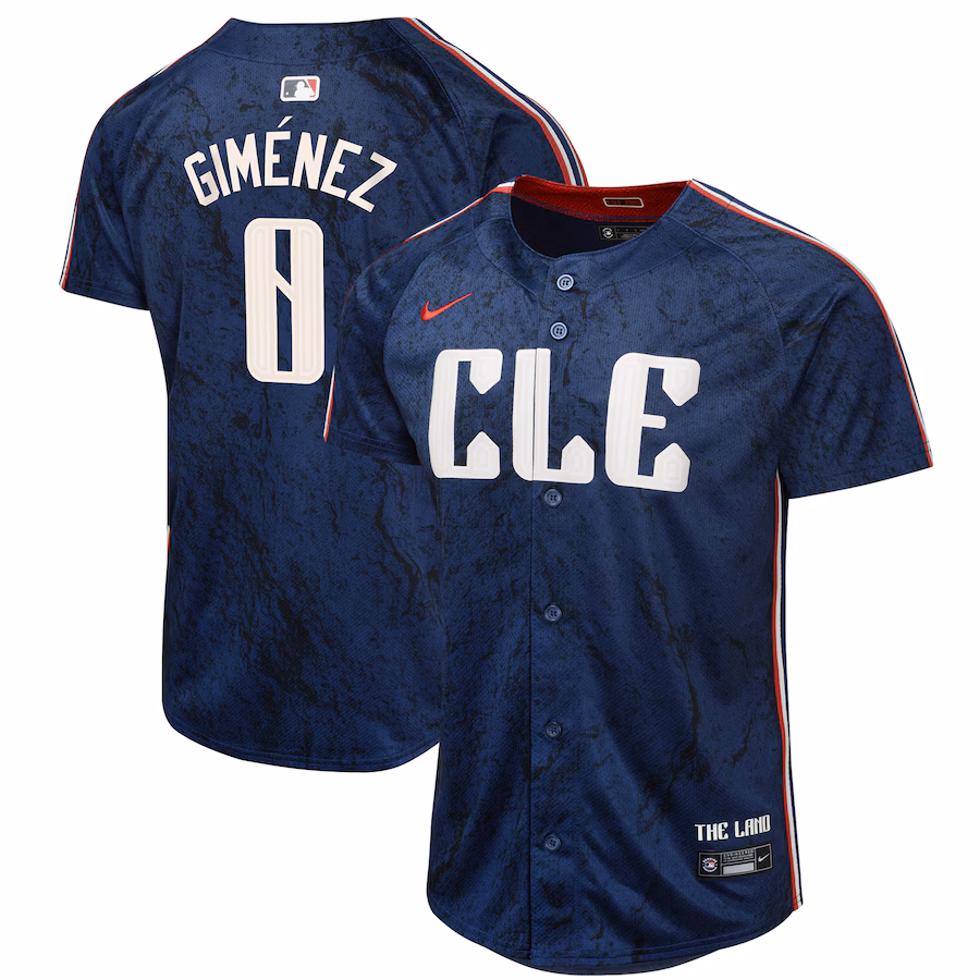 Men's Cleveland Guardians Andres Gimenez Nike Navy 2024 City Connect Limited Jersey