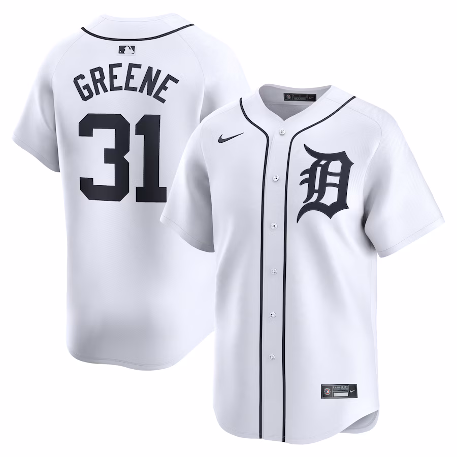 Men's Detroit Tigers Parker Meadows Nike White Home Limited Player Jersey