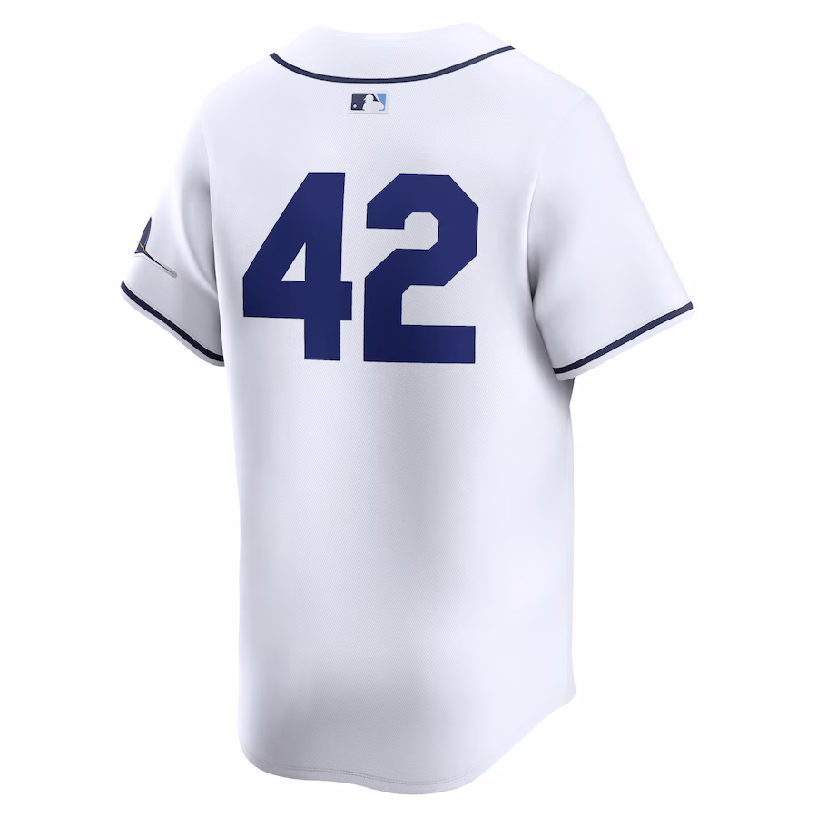 Men's Tampa Bay Rays Nike White 2024 Jackie Robinson Day Home Limited Jersey