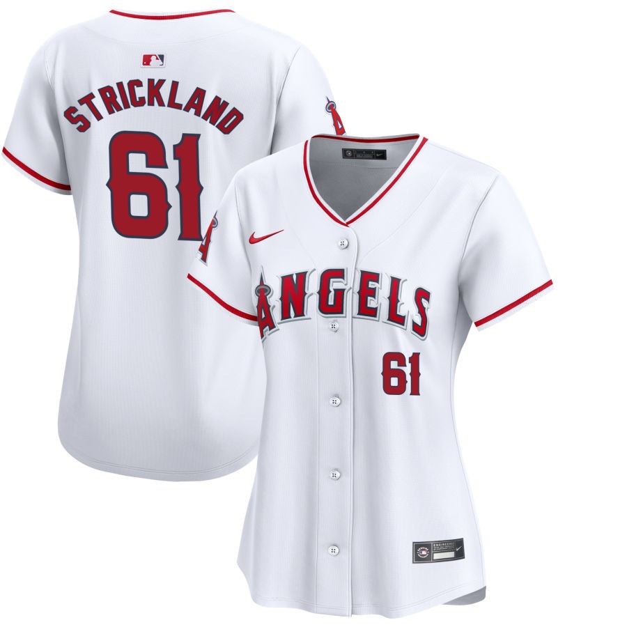 Women's Los Angeles Angels Hunter Strikland Nike White Home Limited Player Jersey