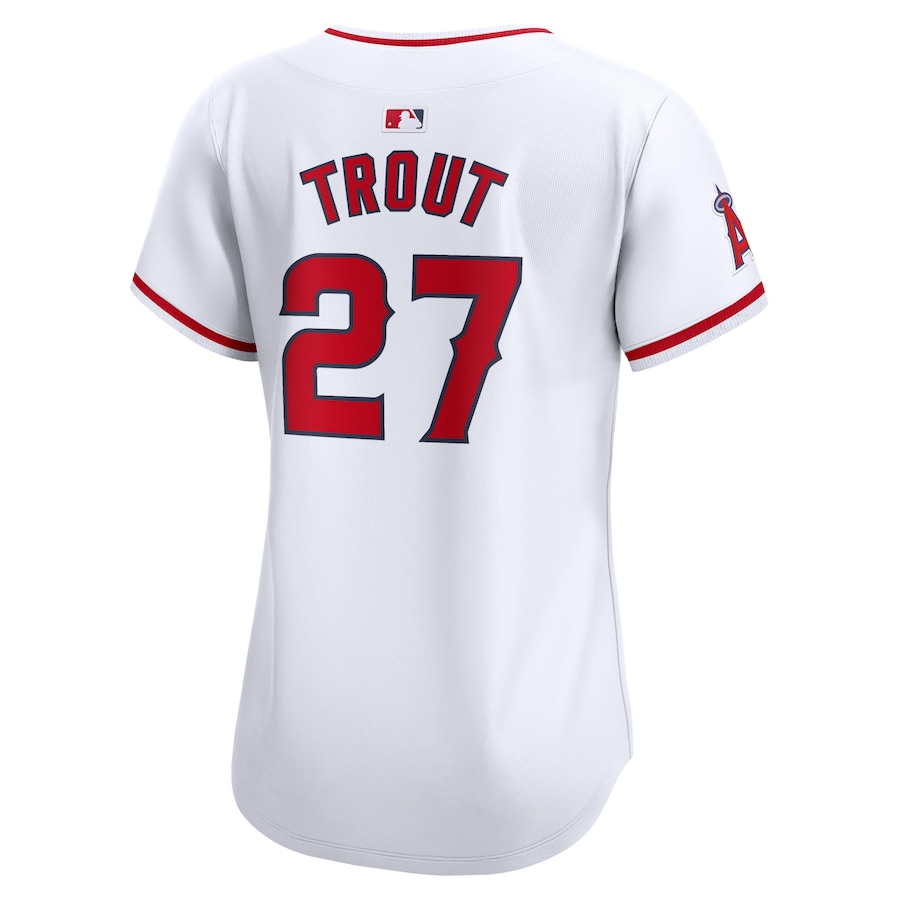 Women's Los Angeles Angels Mike Trout Nike White Home Limited Player Jersey