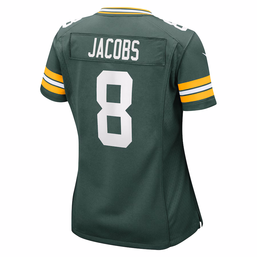 Women's Green Bay Packers Josh Jacobs Green Team Game Jersey