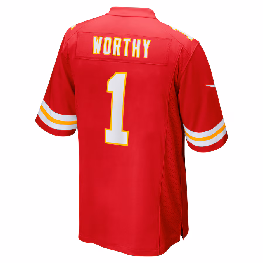 Men's Kansas City Chiefs Xavier Worthy Red Player Game Jersey