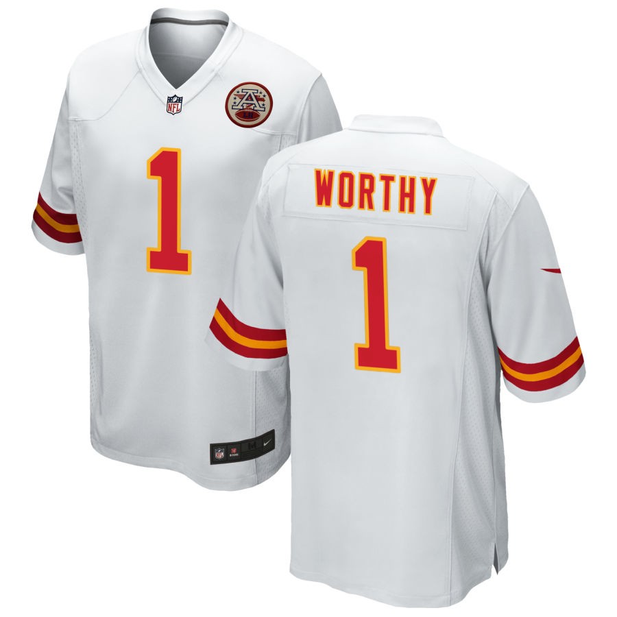 Men's Kansas City Chiefs Xavier Worthy White Game Jersey