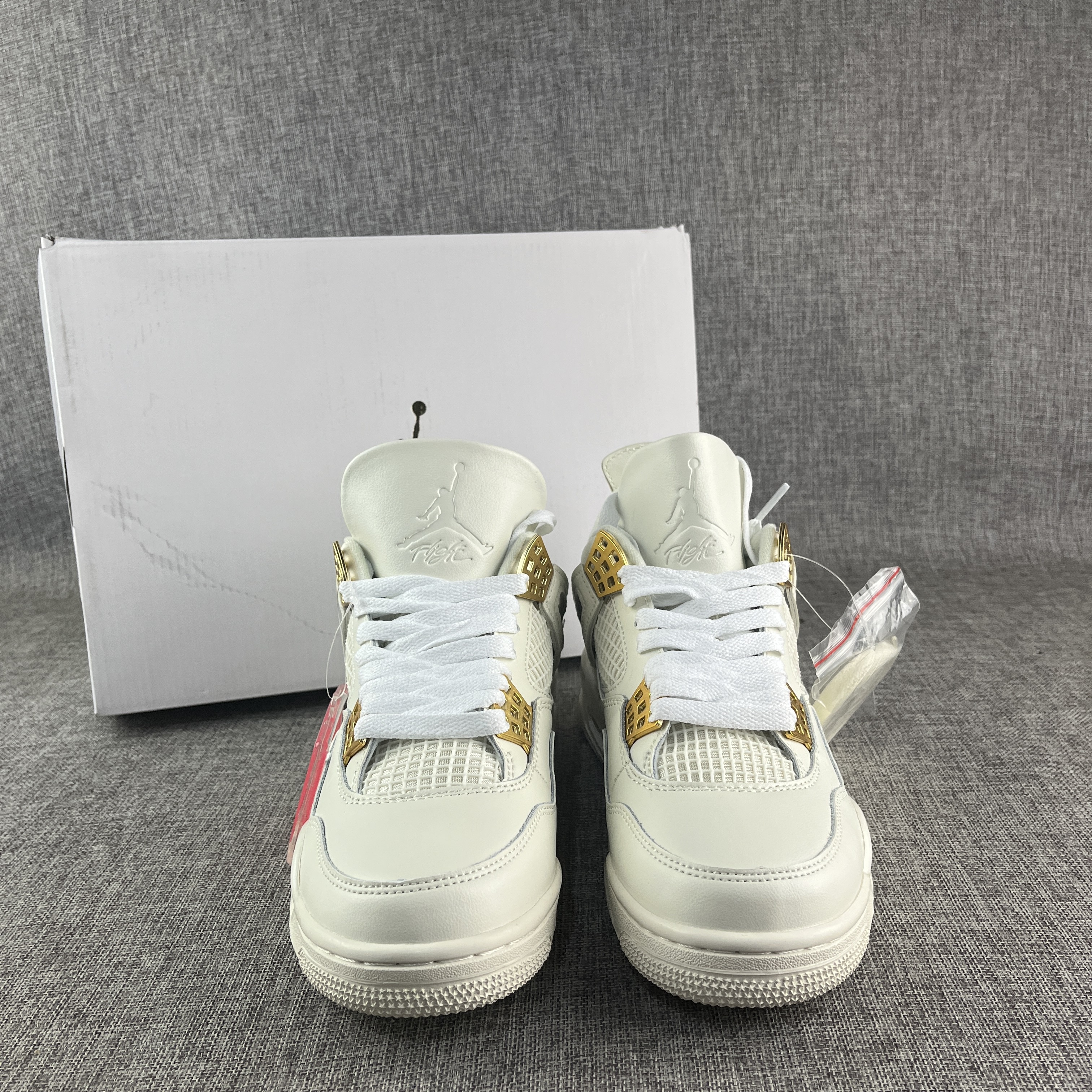 Women Air Jordan 4 Retro White Golden
