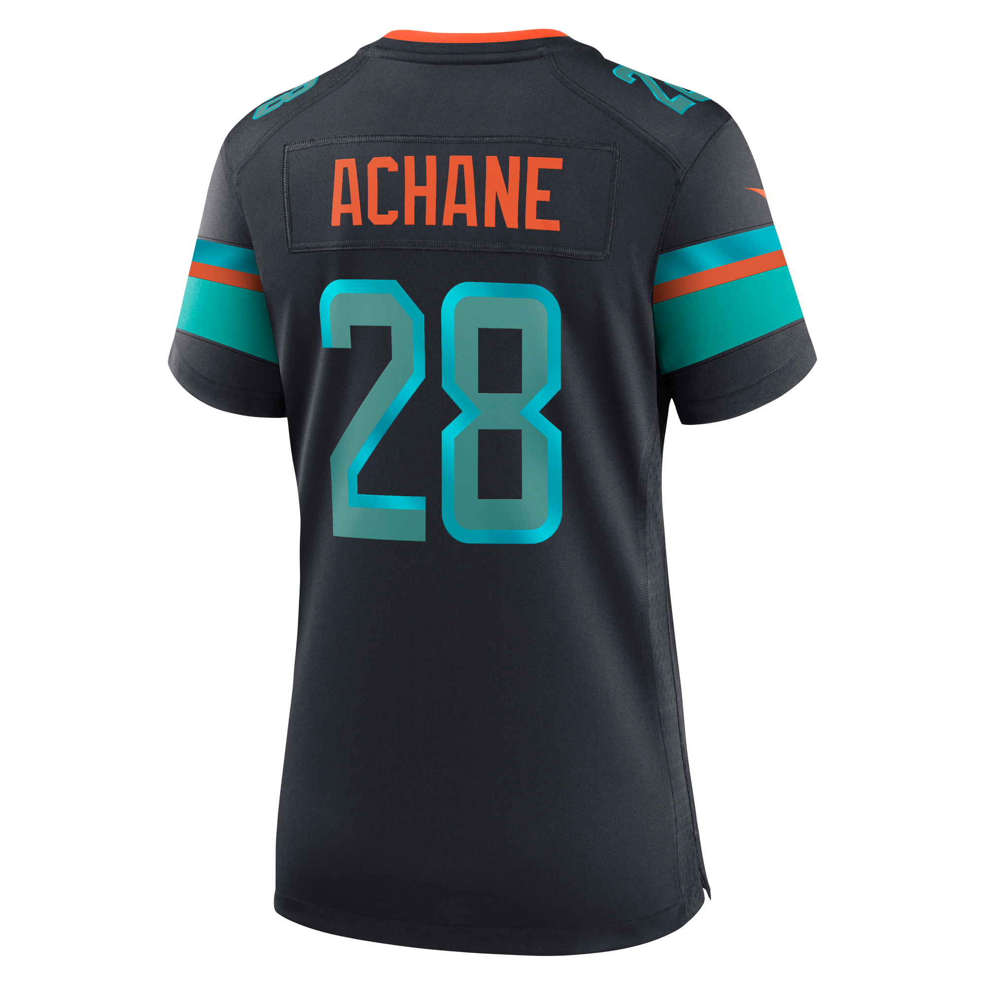 Women's Miami Dolphins De’Von Achane Pitch Blue 2025 Rivalries Collection Game Jersey