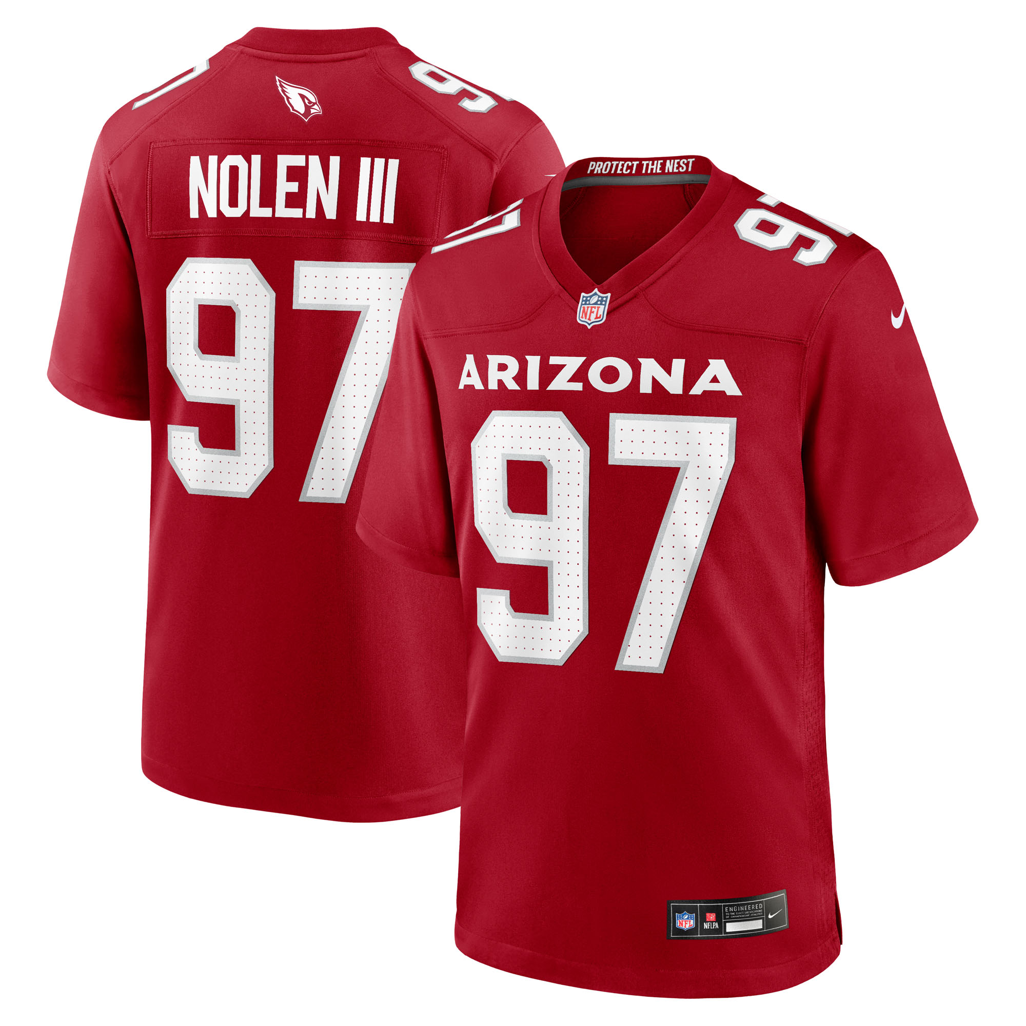 Men's Arizona Cardinals Walter Nolen Cardinal 2025 NFL Draft First Round Pick Game Jersey