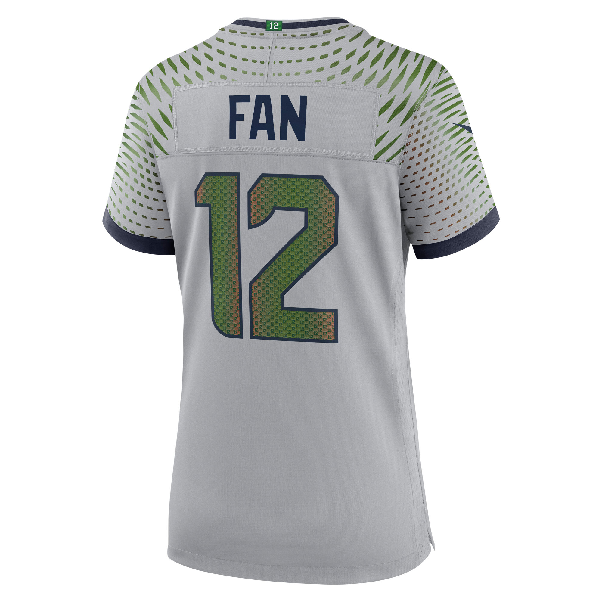 复制Women's Seattle Seahawks 12s Wolf Gray 2025 Rivalries Collection Game Jersey