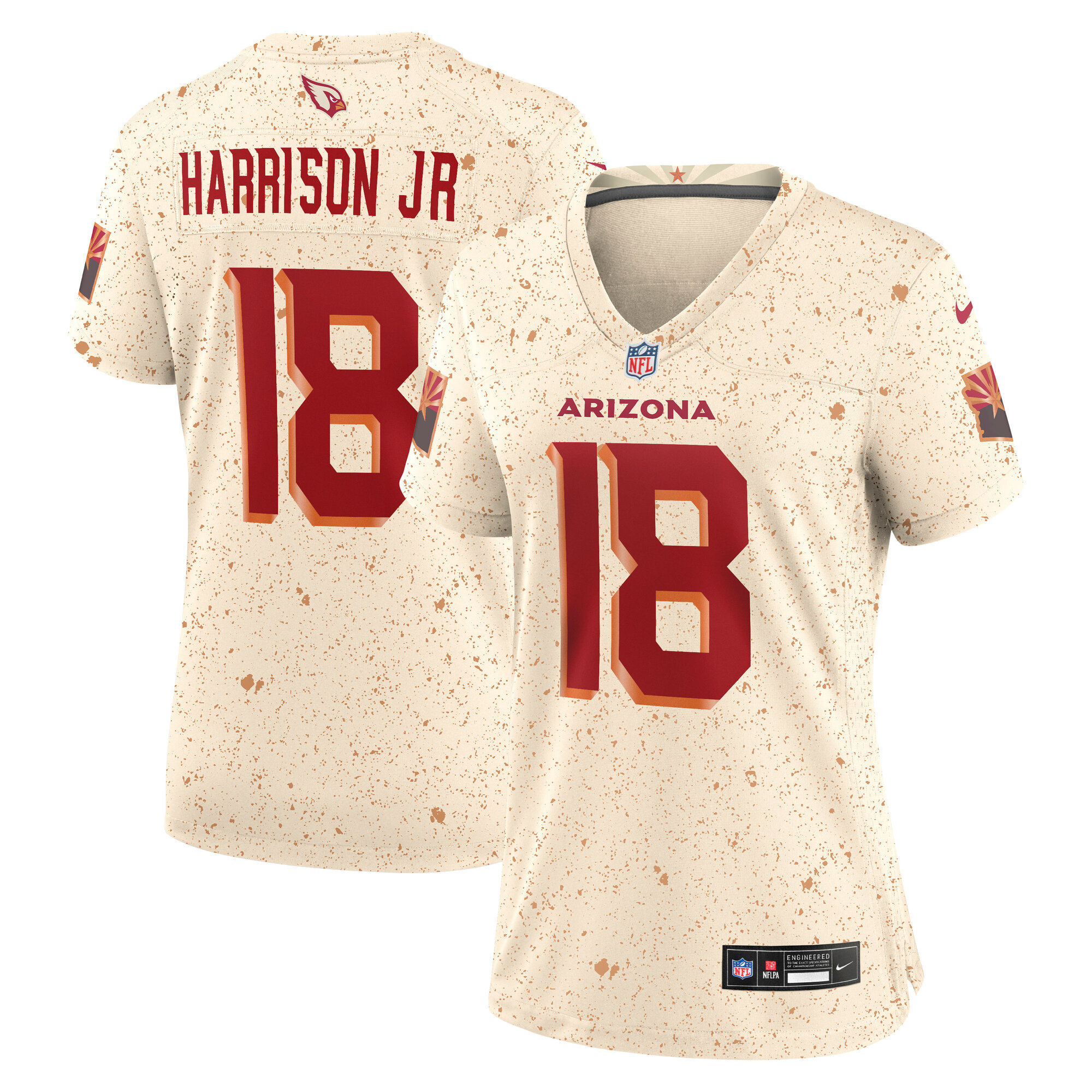 Women's Arizona Cardinals Marvin Harrison Jr. Natural 2025 Rivalries Collection Game Jersey