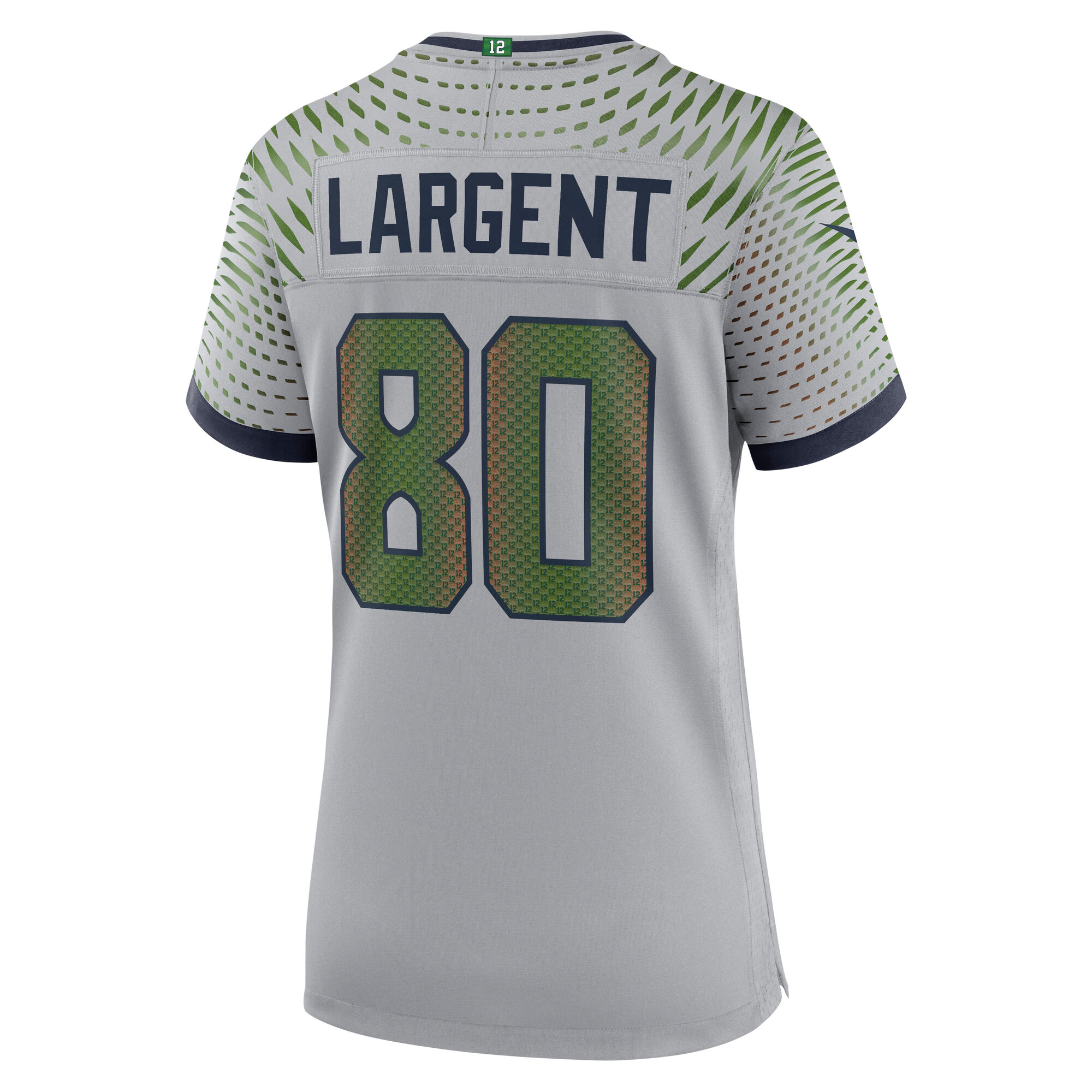 Women's Seattle Seahawks Steve Largent Wolf Gray 2025 Rivalries Collection Retired Game Jersey
