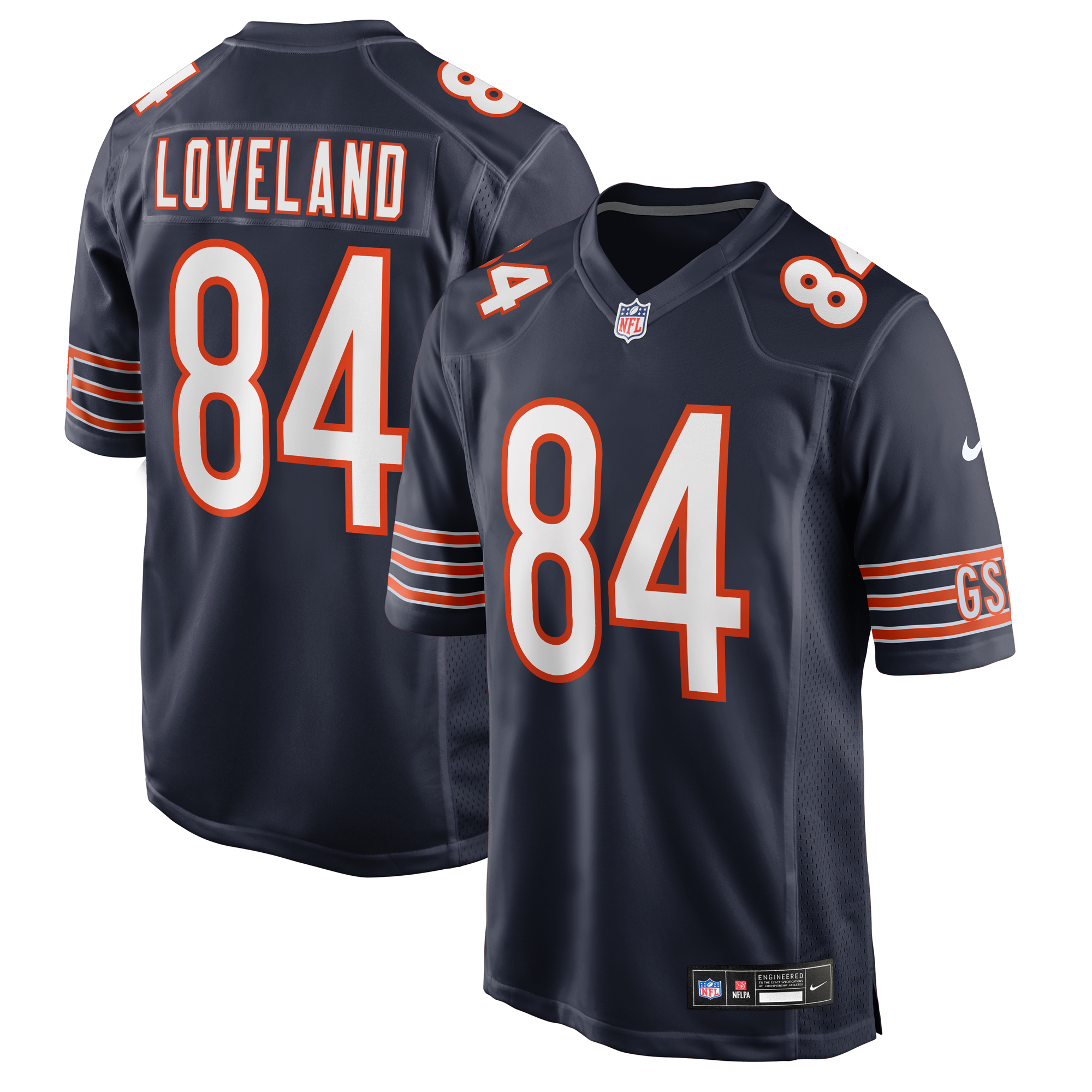 Men's Chicago Bears Colston Loveland Navy 2025 NFL Draft First Round Pick Game Jersey