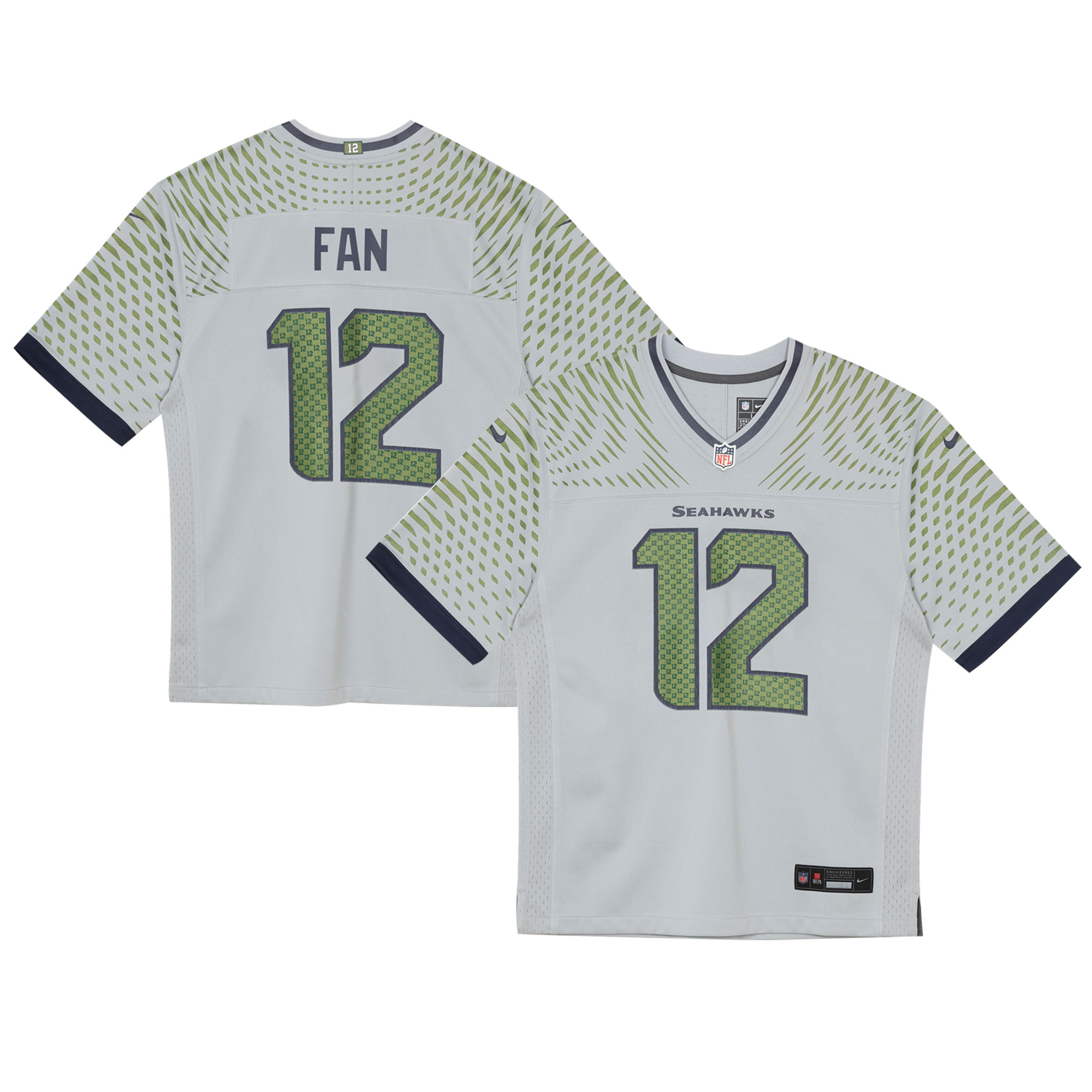 Toddler Seattle Seahawks 12s Wolf Gray 2025 Rivalries Collection Game Jersey