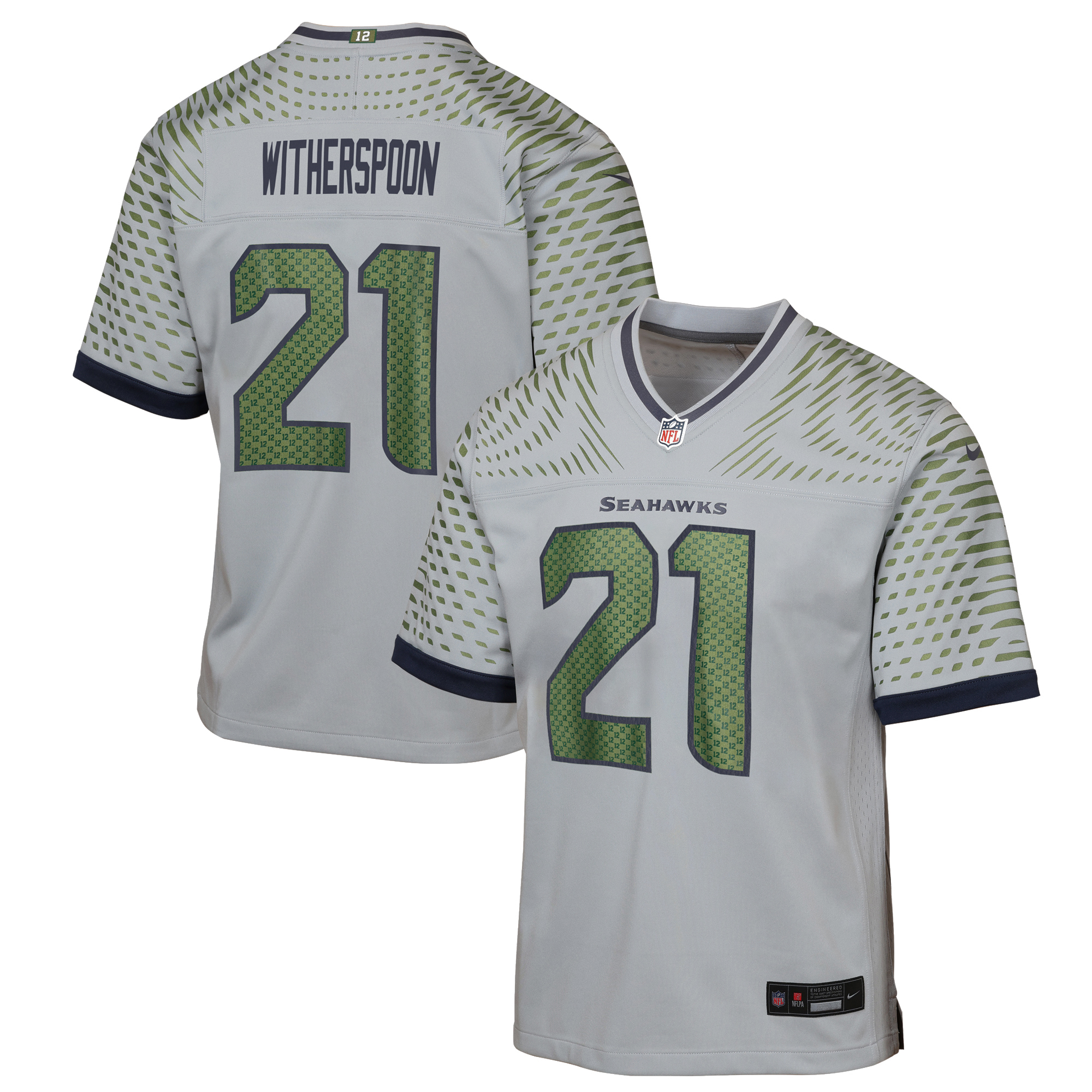 Youth Seattle Seahawks Devon Witherspoon Wolf Gray 2025 Rivalries Collection Game Jersey