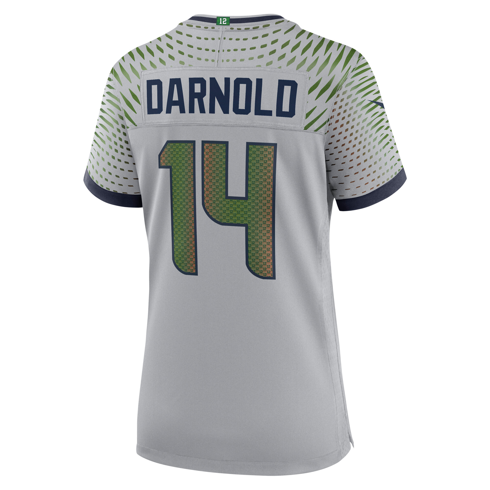 Women's Seattle Seahawks Sam Darnold Wolf Gray 2025 Rivalries Collection Game Jersey