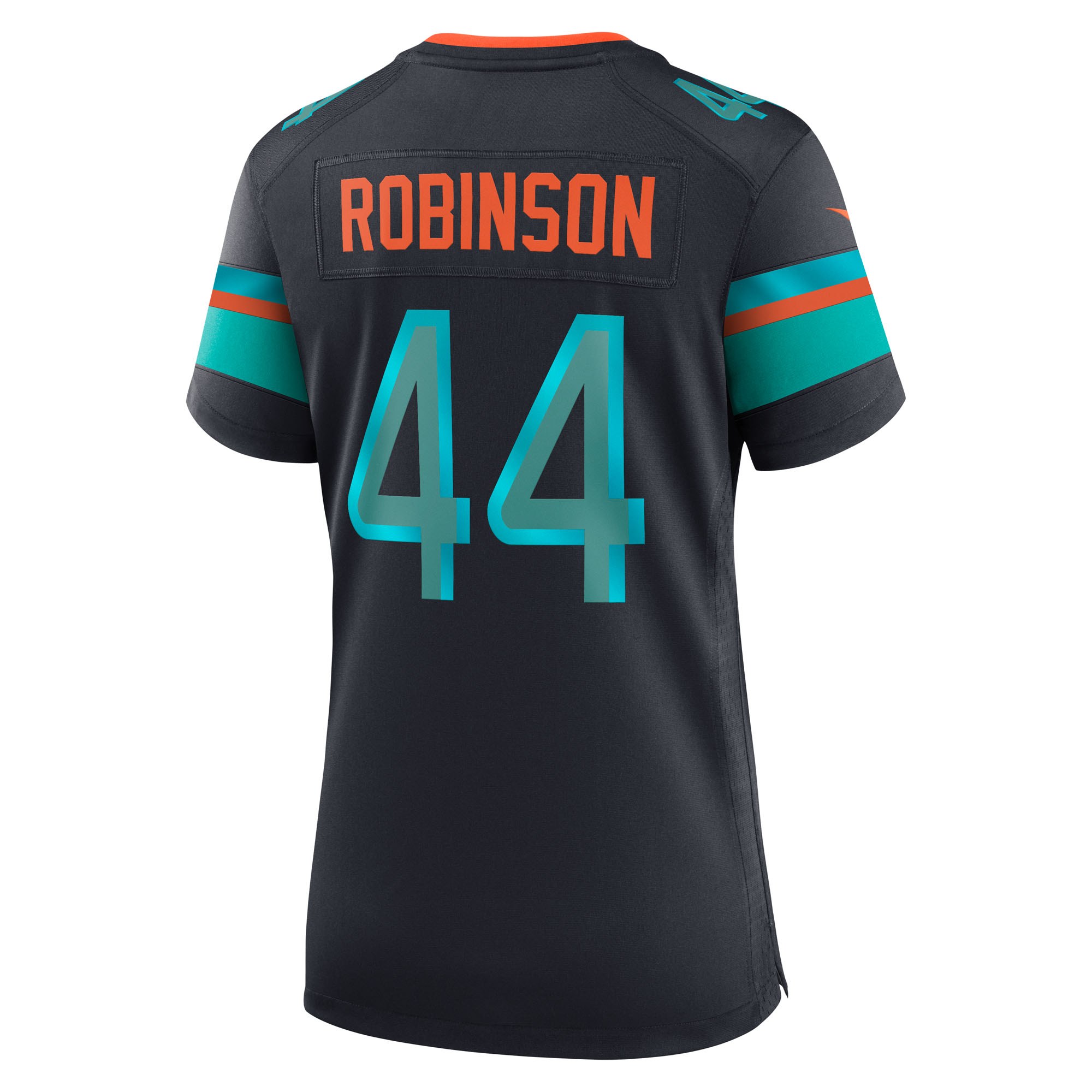 Women's Miami Dolphins Chop Robinson Pitch Blue 2025 Rivalries Collection Game Jersey