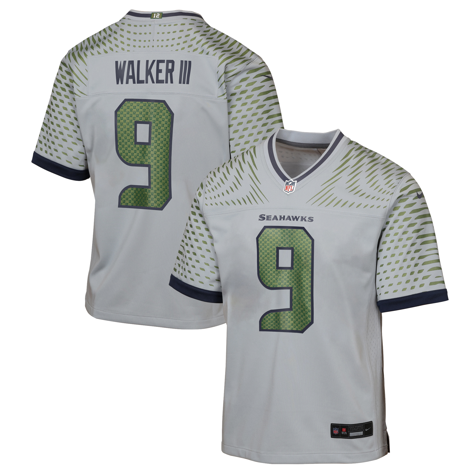 Youth Seattle Seahawks Kenneth Walker III Wolf Gray 2025 Rivalries Collection Game Jersey