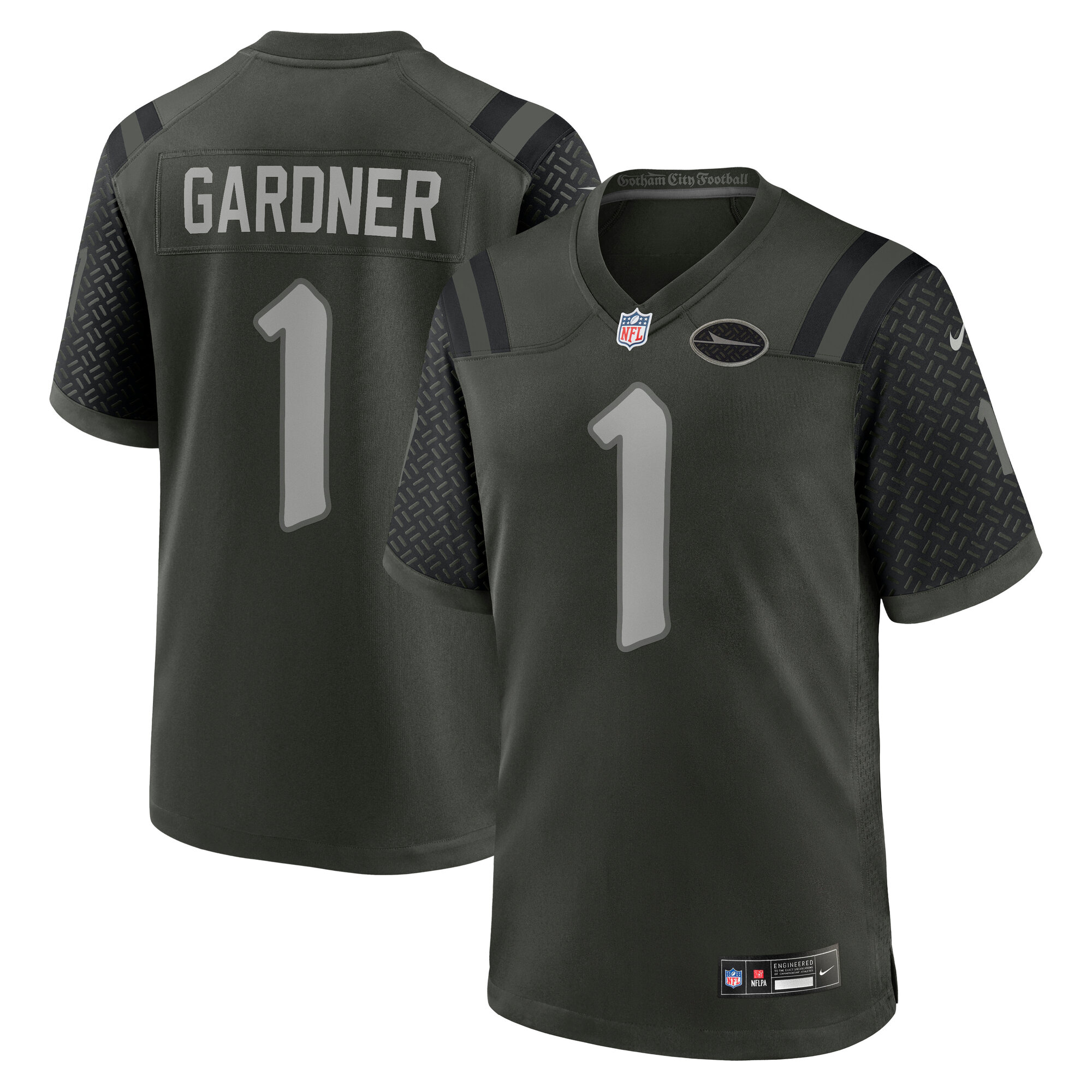 Men's New York Jets Ahmad Sauce Gardner Gotham Green 2025 Rivalries Collection Game Jersey