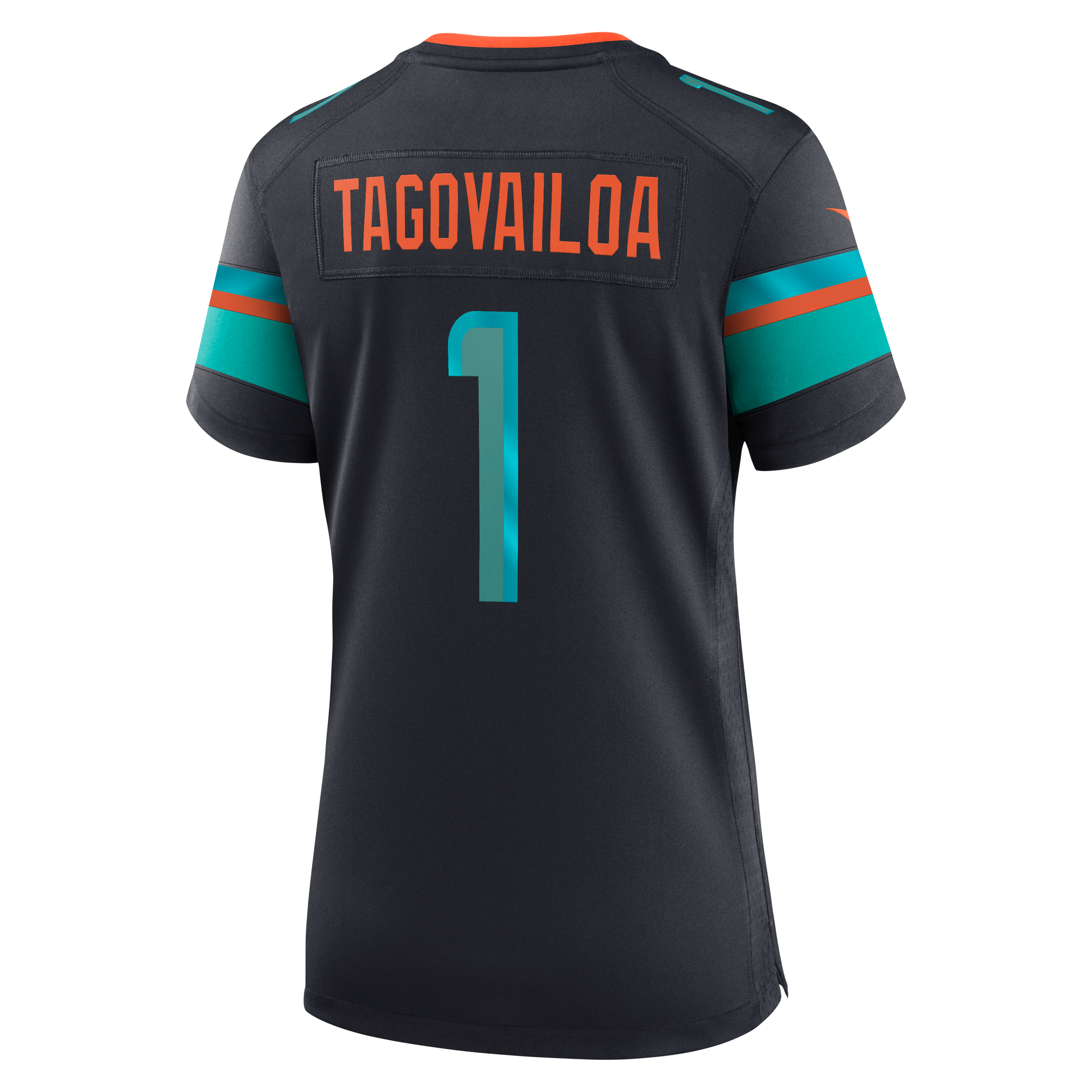 Women's Miami Dolphins Tua Tagovailoa Pitch Blue 2025 Rivalries Collection Game Jersey