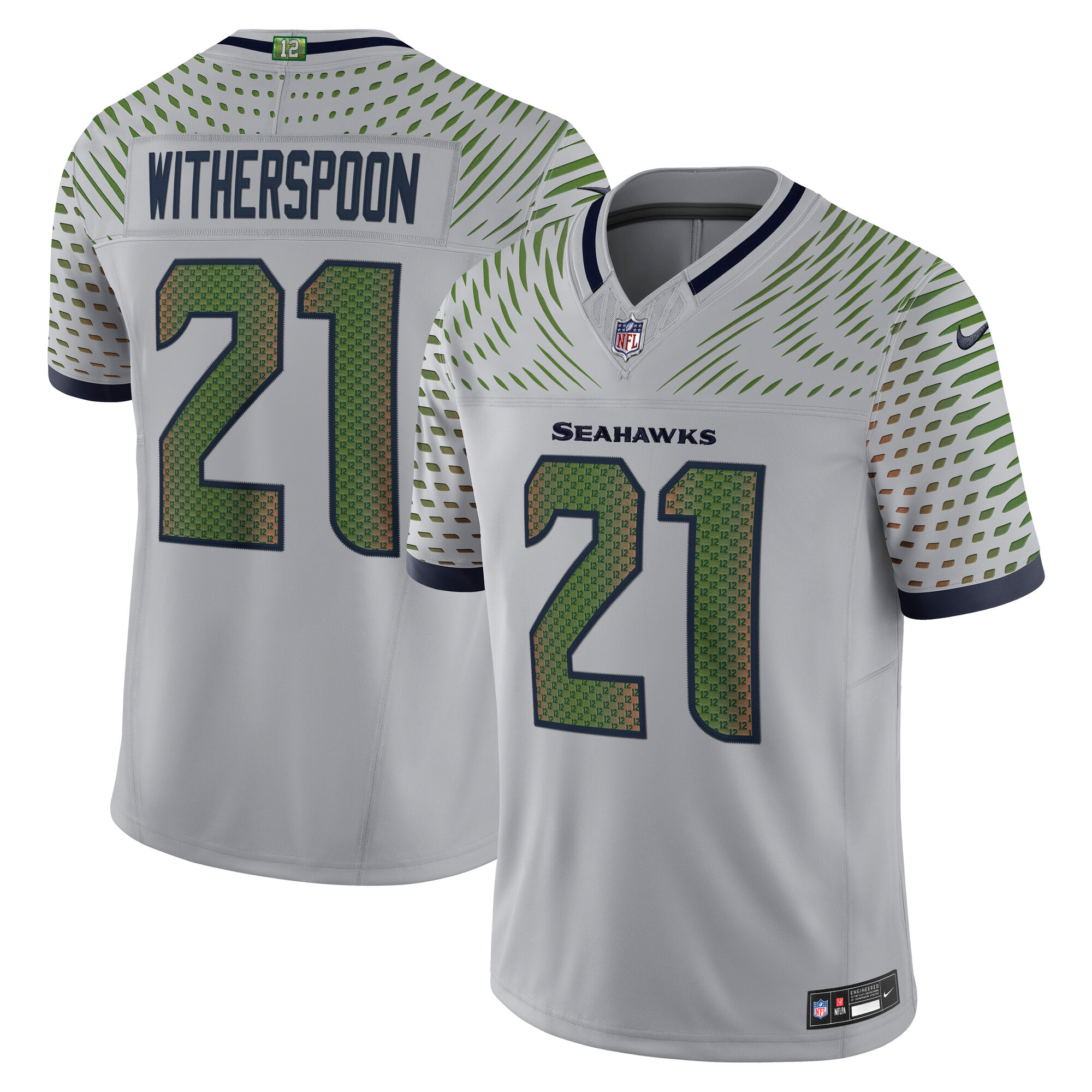 Men's Seattle Seahawks Devon Witherspoon Wolf Gray 2025 Rivalries Collection Limited Jersey