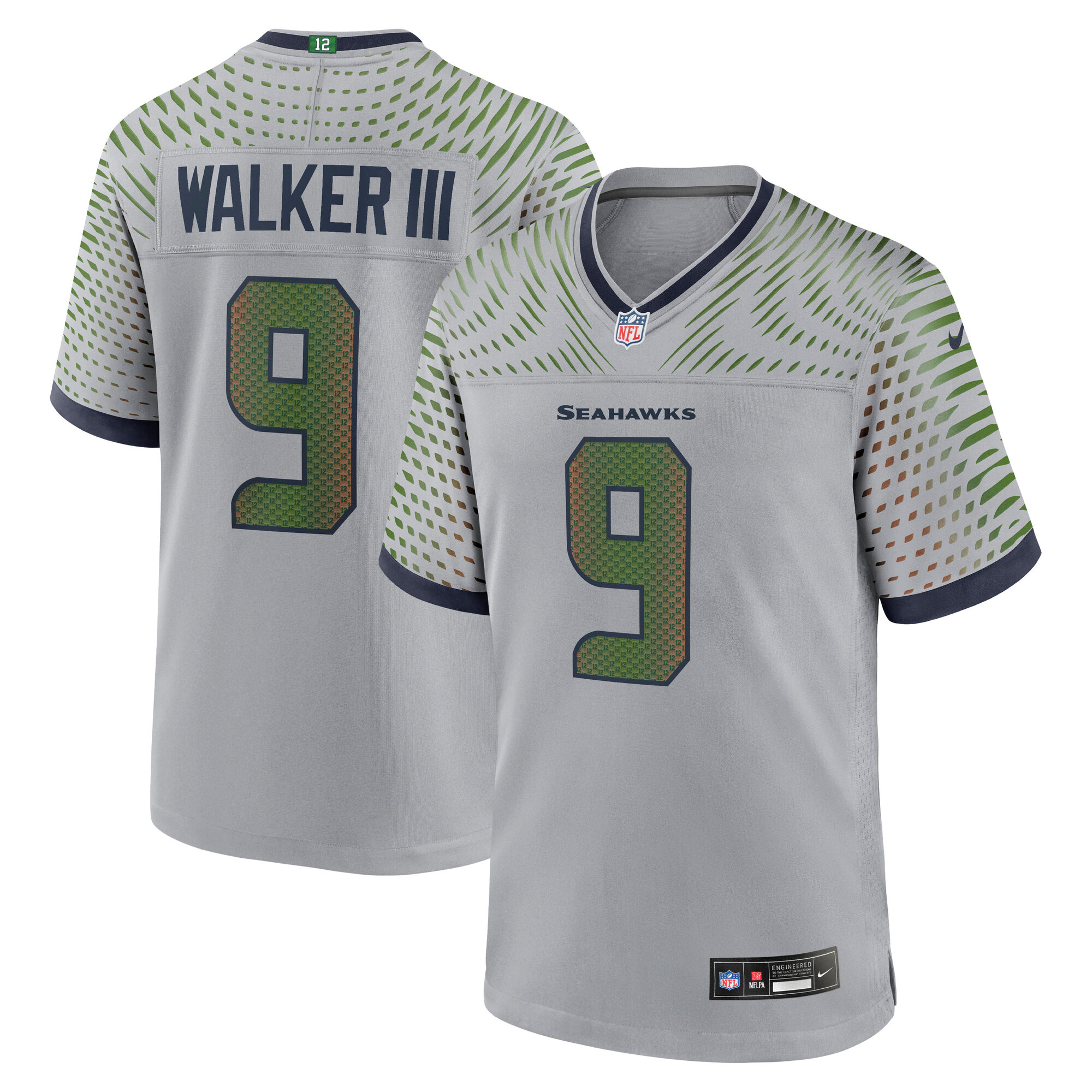 Men's Seattle Seahawks Kenneth Walker III Wolf Gray 2025 Rivalries Collection Game Jersey