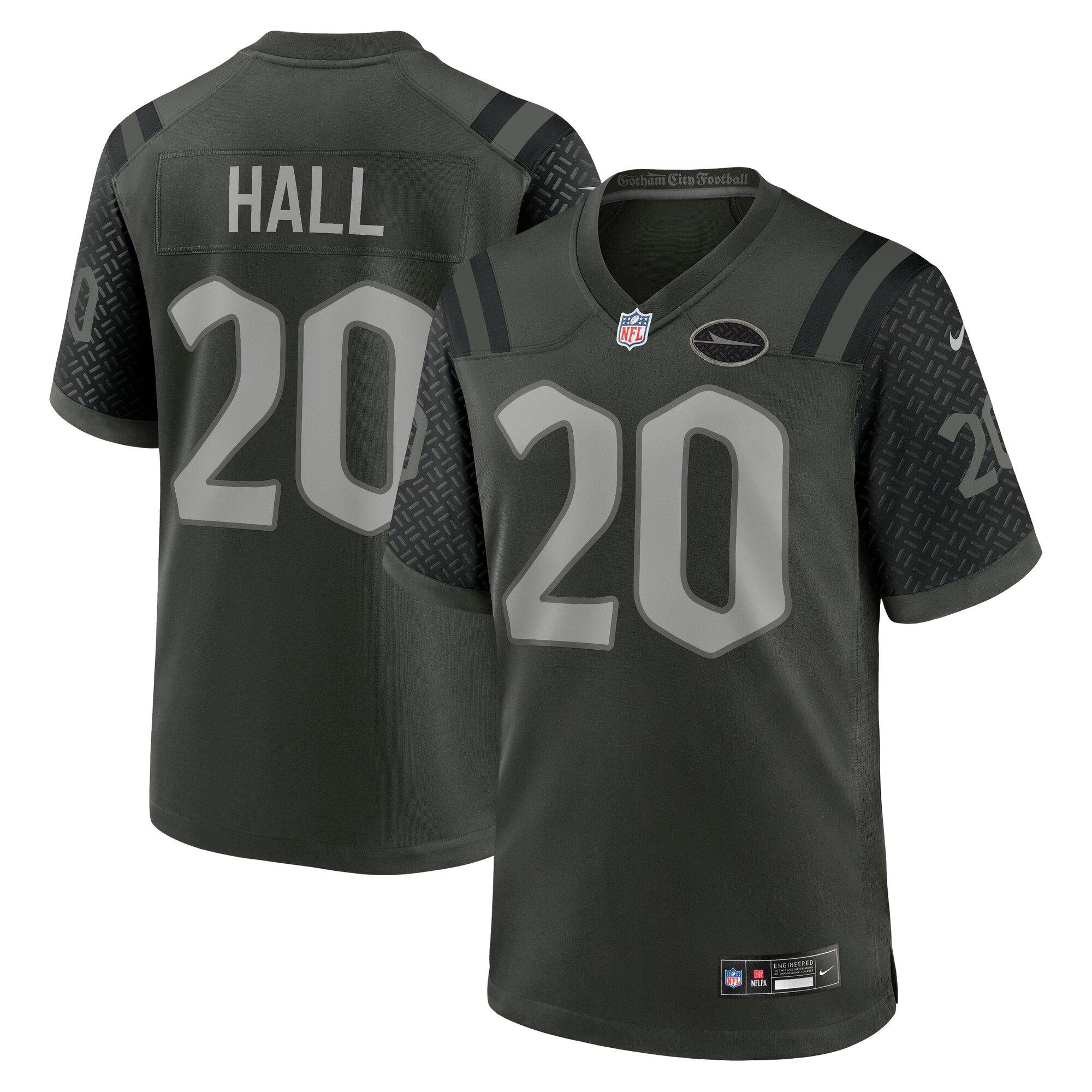 Men's New York Jets Breece Hall Gotham Green 2025 Rivalries Collection Game Jersey
