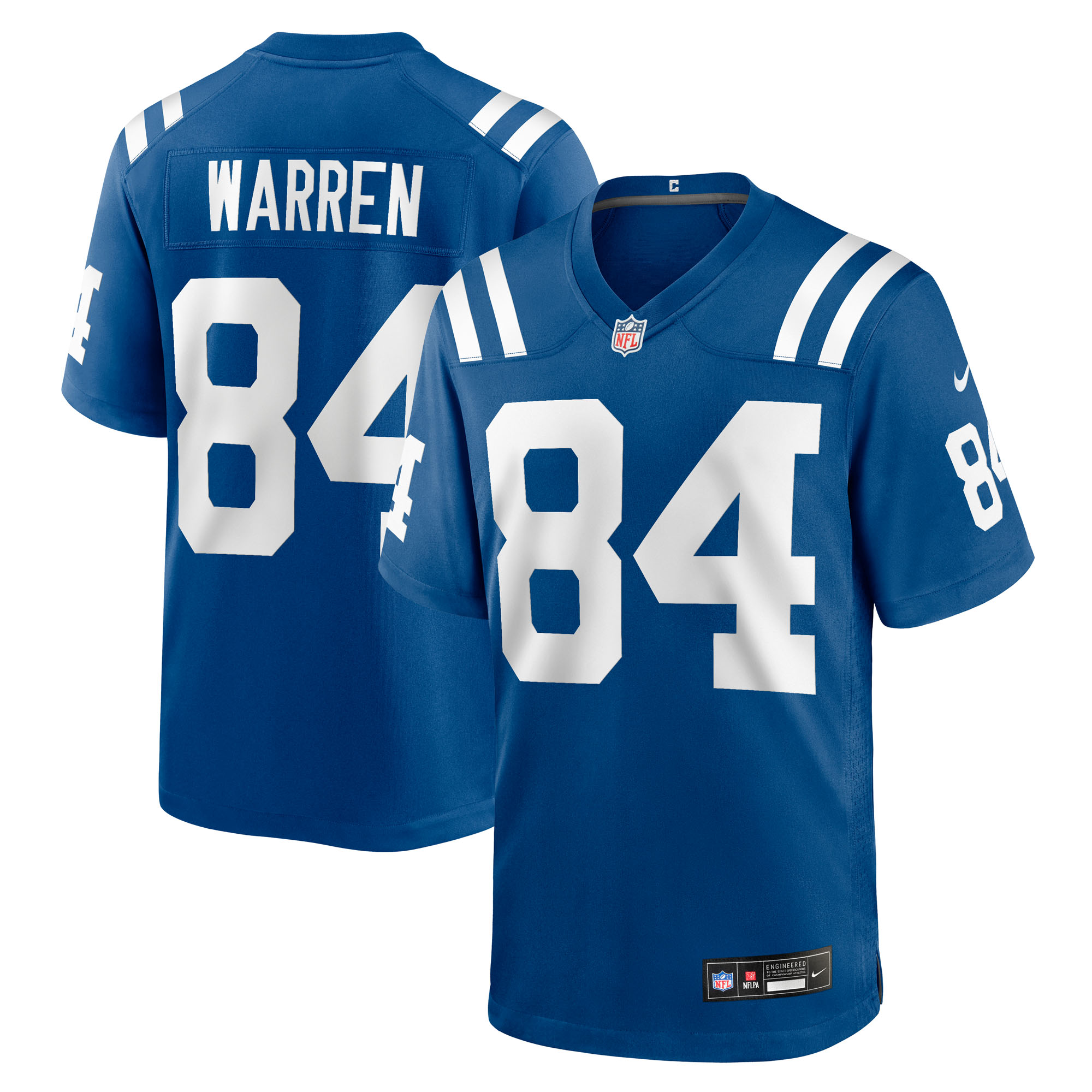 Men's Indianapolis Colts Tyler Warren Royal 2025 NFL Draft First Round Pick Game Jersey