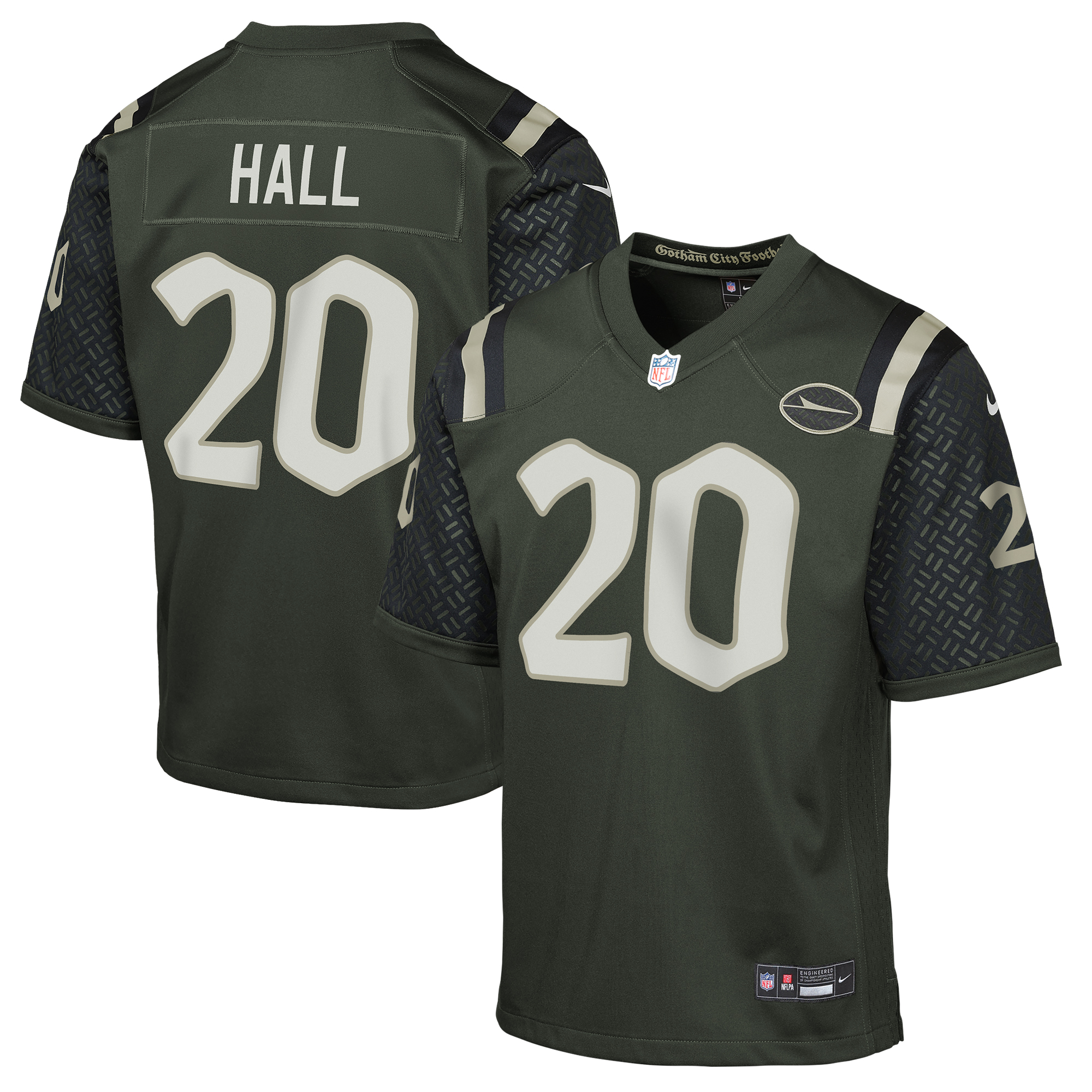 Youth New York Jets Breece Hall Gotham Green 2025 Rivalries Collection Game Jersey