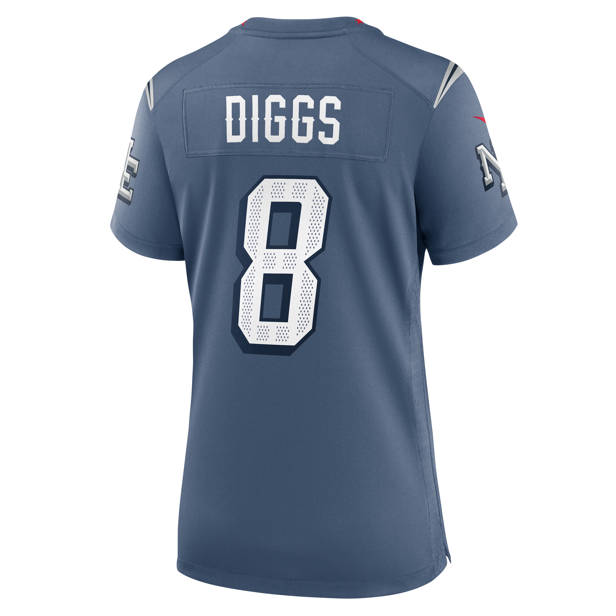 Women's New England Patriots Stefon Diggs Storm Blue 2025 Rivalries Collection Game Jersey