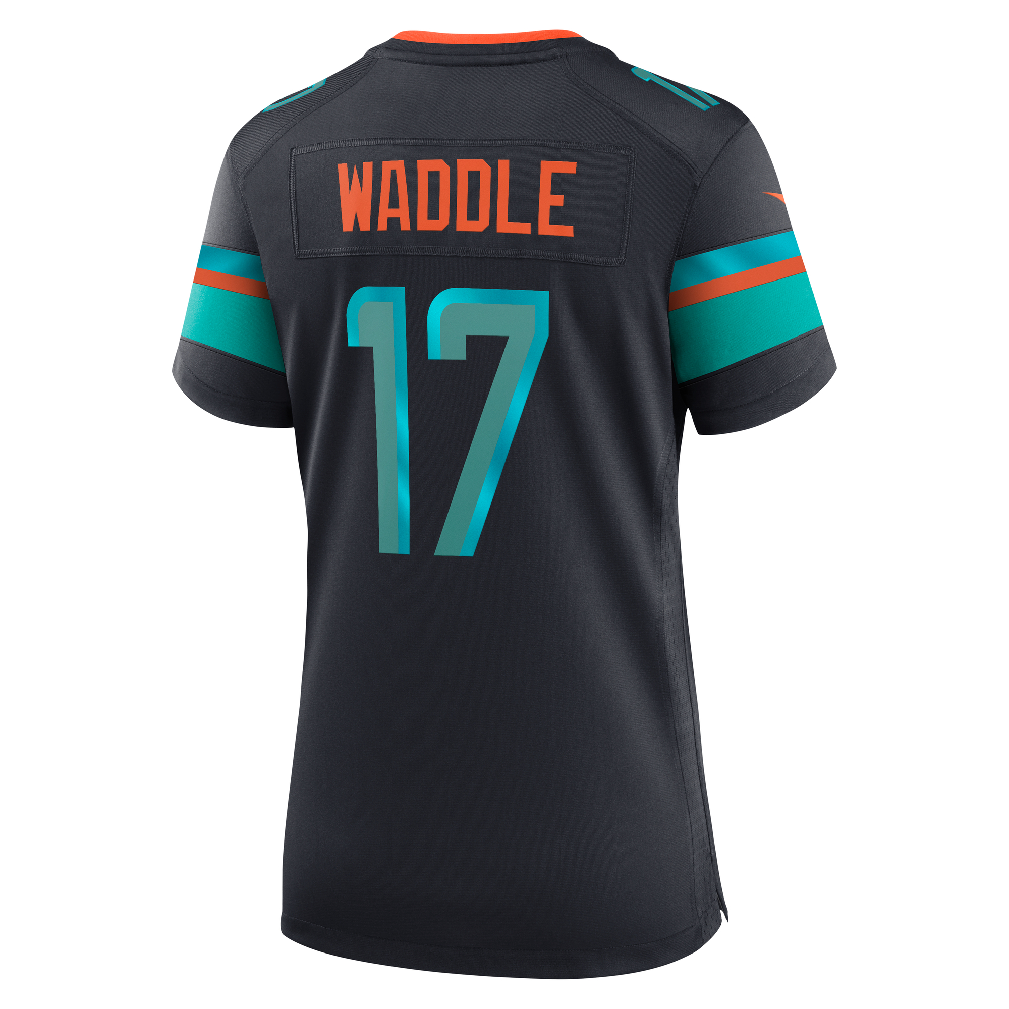 Women's Miami Dolphins Jaylen Waddle Pitch Blue 2025 Rivalries Collection Game Jersey