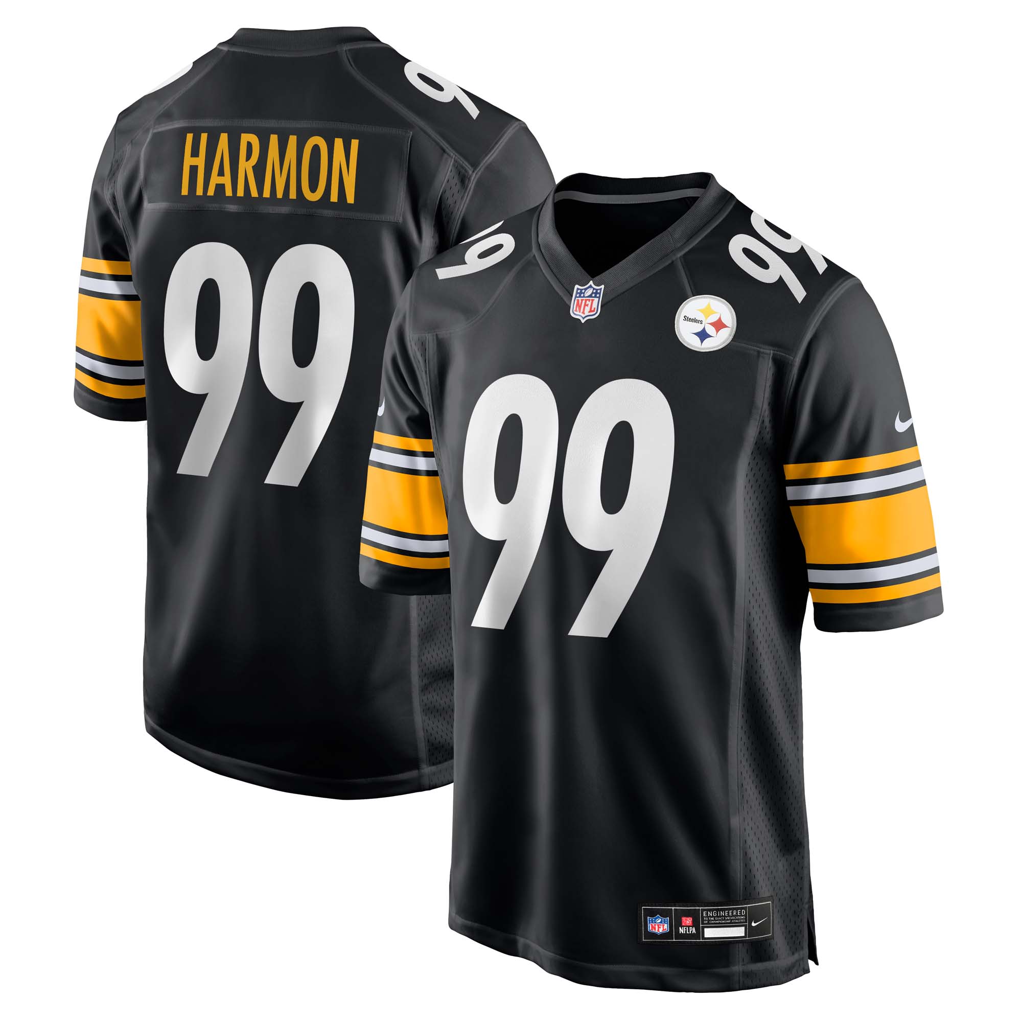 Men's Pittsburgh Steelers Derrick Harmon Black 2025 NFL Draft First Round Pick Game Jersey