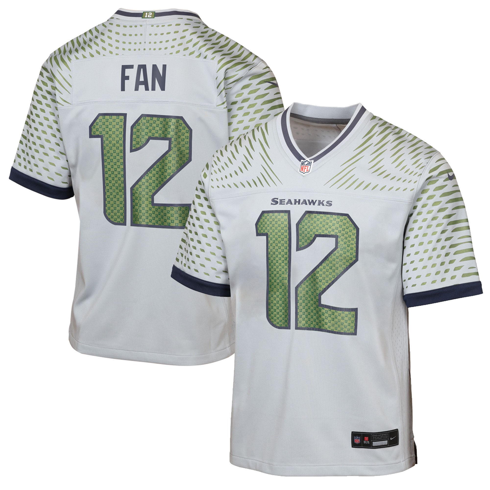 Youth Seattle Seahawks 12s Wolf Gray 2025 Rivalries Collection Game Jersey