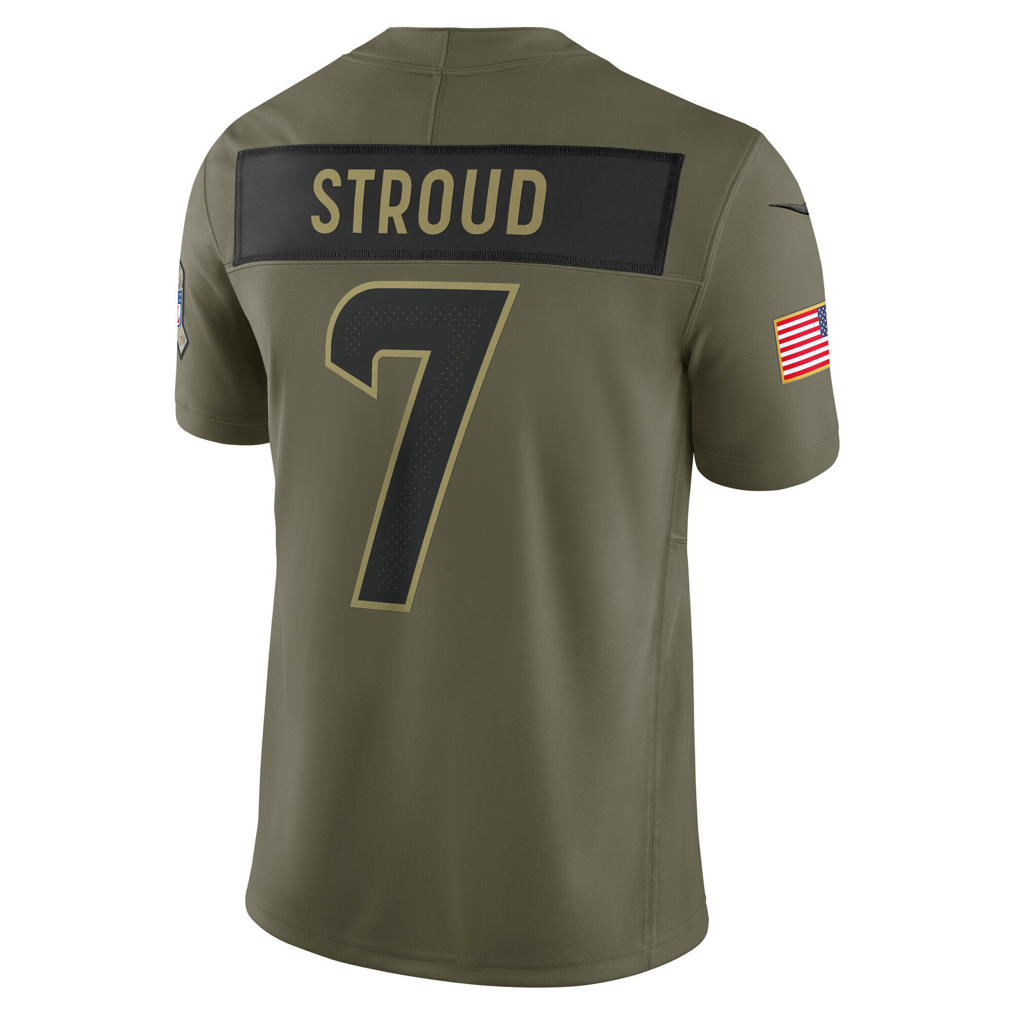 Men's Houston Texans C.J. Stroud Olive 2025 Salute to Service Limited Jersey