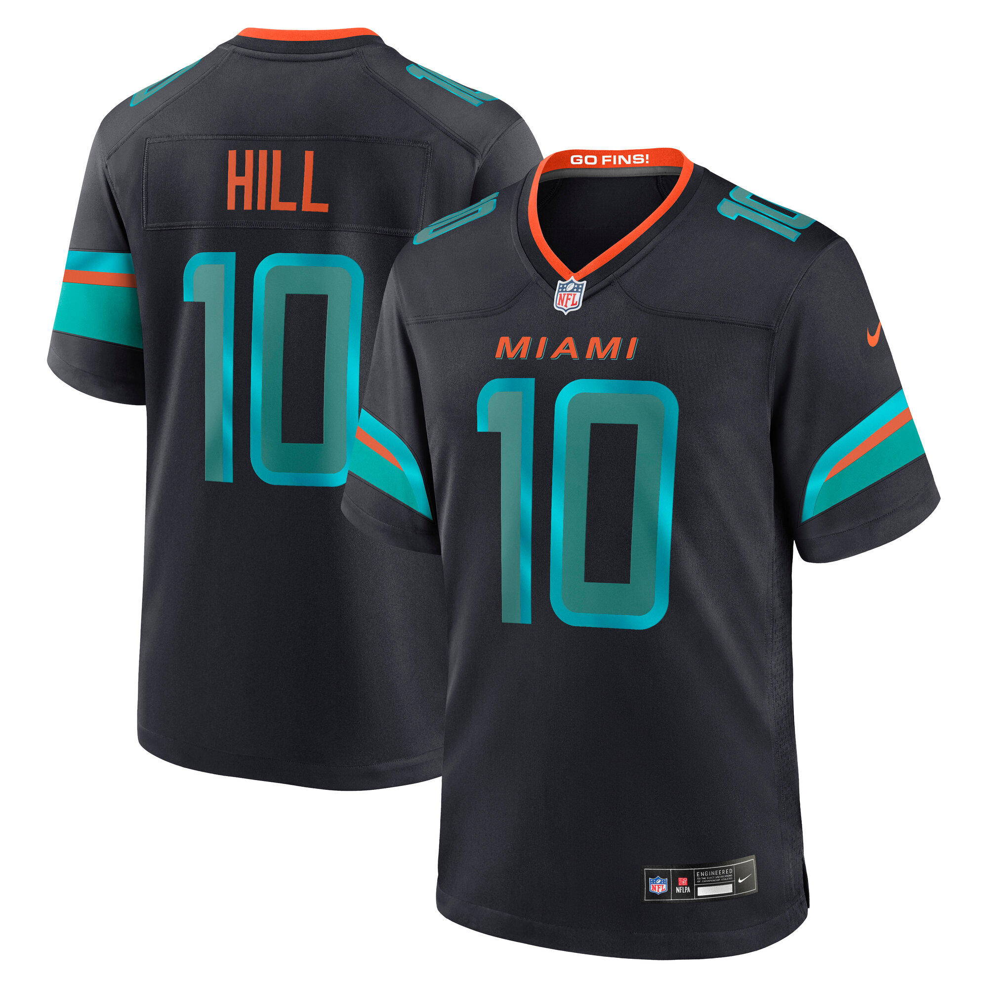 Men's Miami Dolphins Tyreek Hill  Pitch Blue 2025 Rivalries Collection Game Jersey