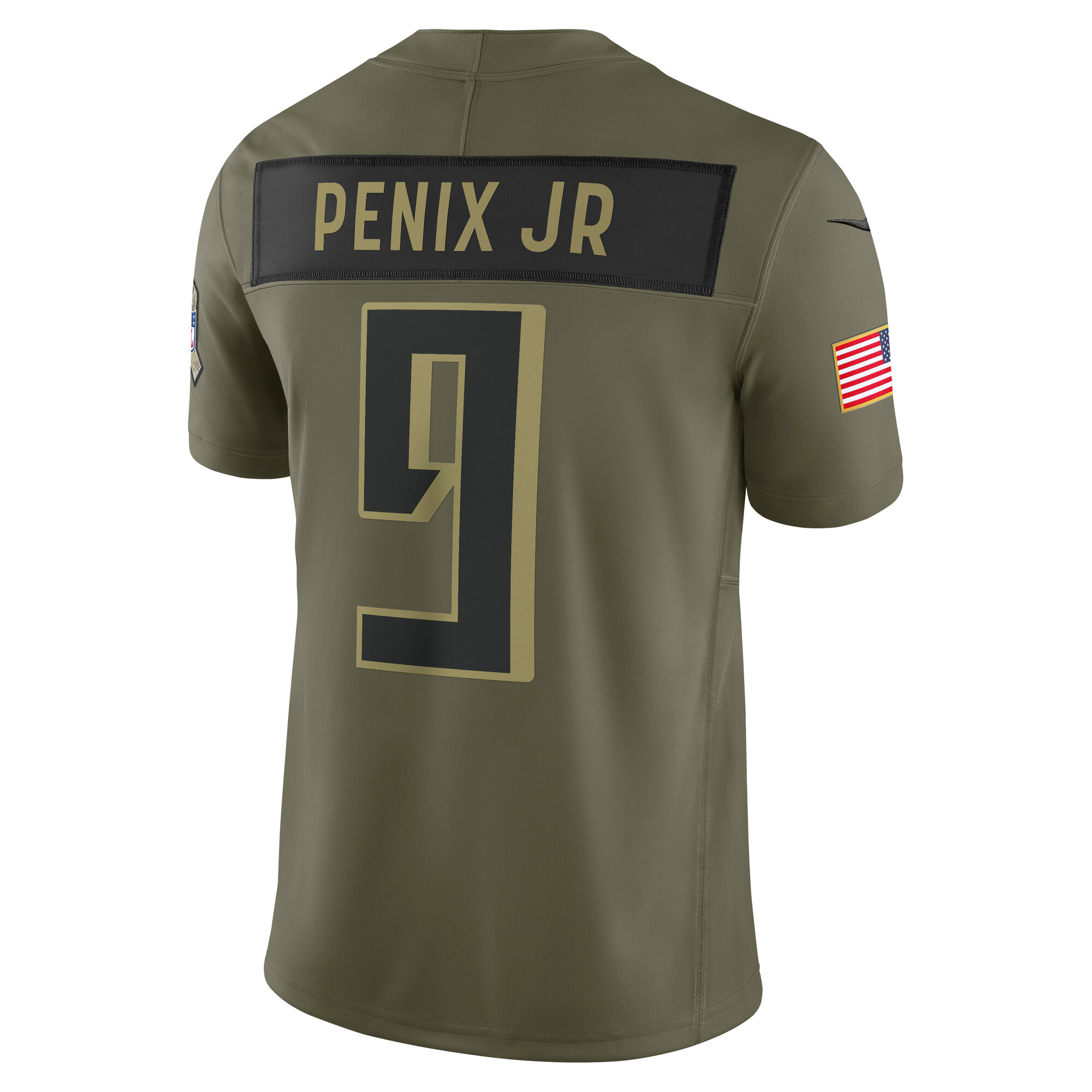 Men's Atlanta Falcons Michael Penix Jr. Olive 2025 Salute to Service Limited Jersey