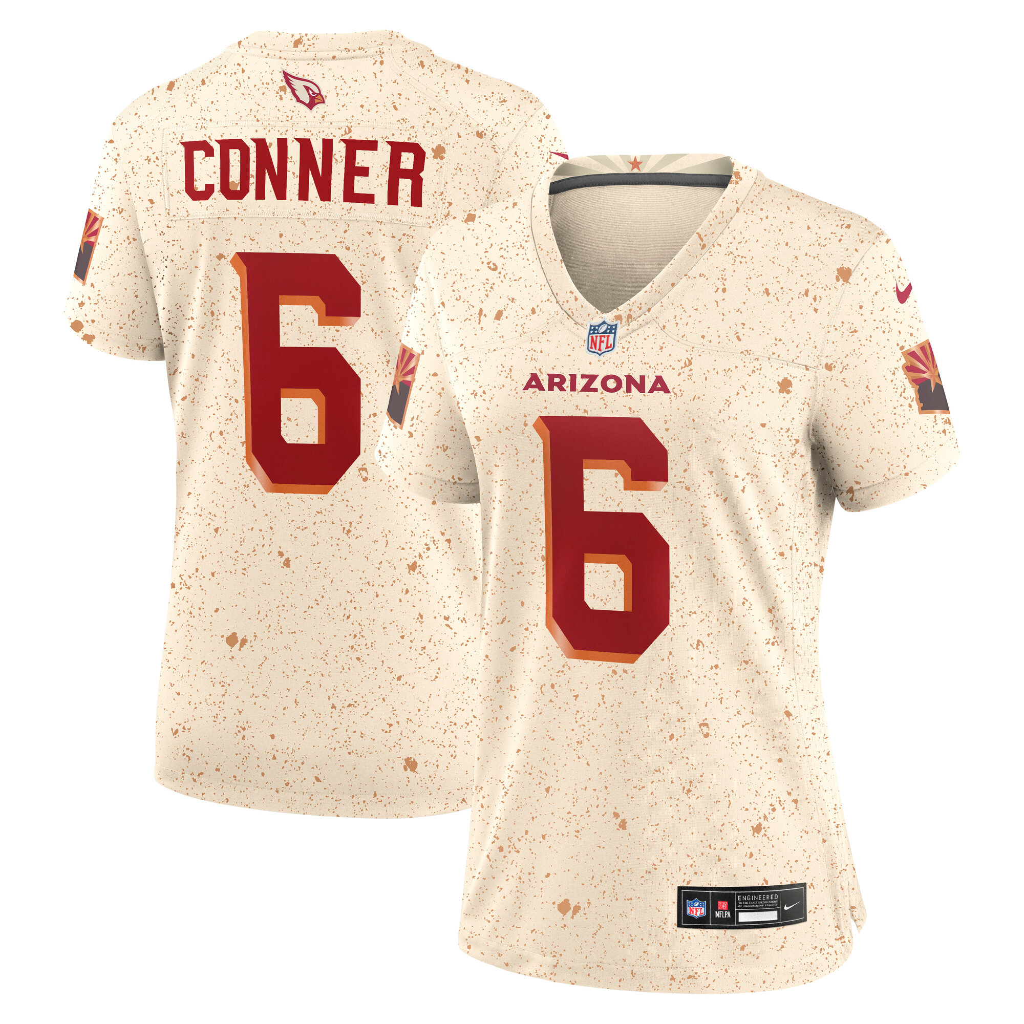 Women's Arizona Cardinals James Conner Natural 2025 Rivalries Collection Game Jersey
