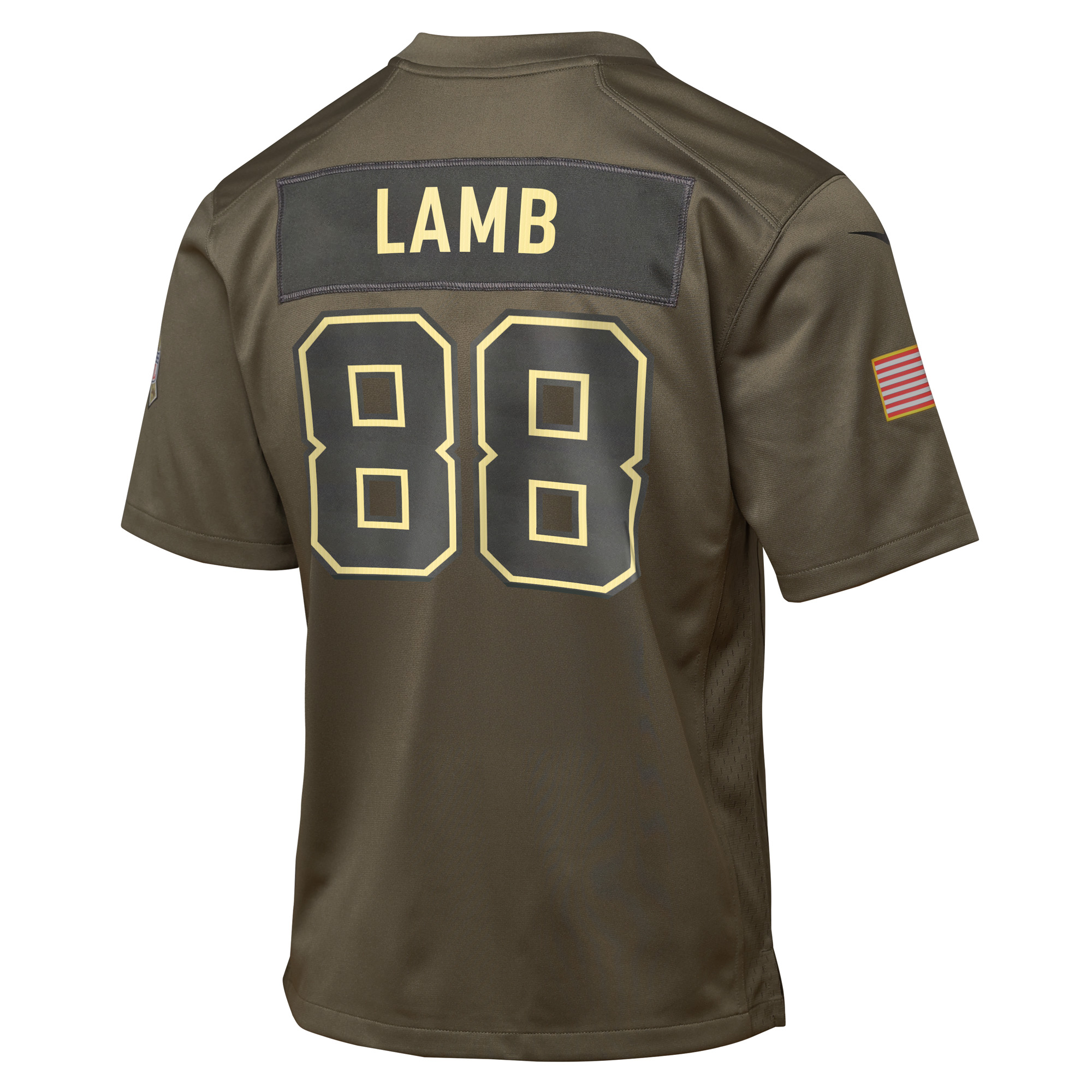 Youth Dallas Cowboys CeeDee Lamb Olive 2025 Salute to Service Game Jersey