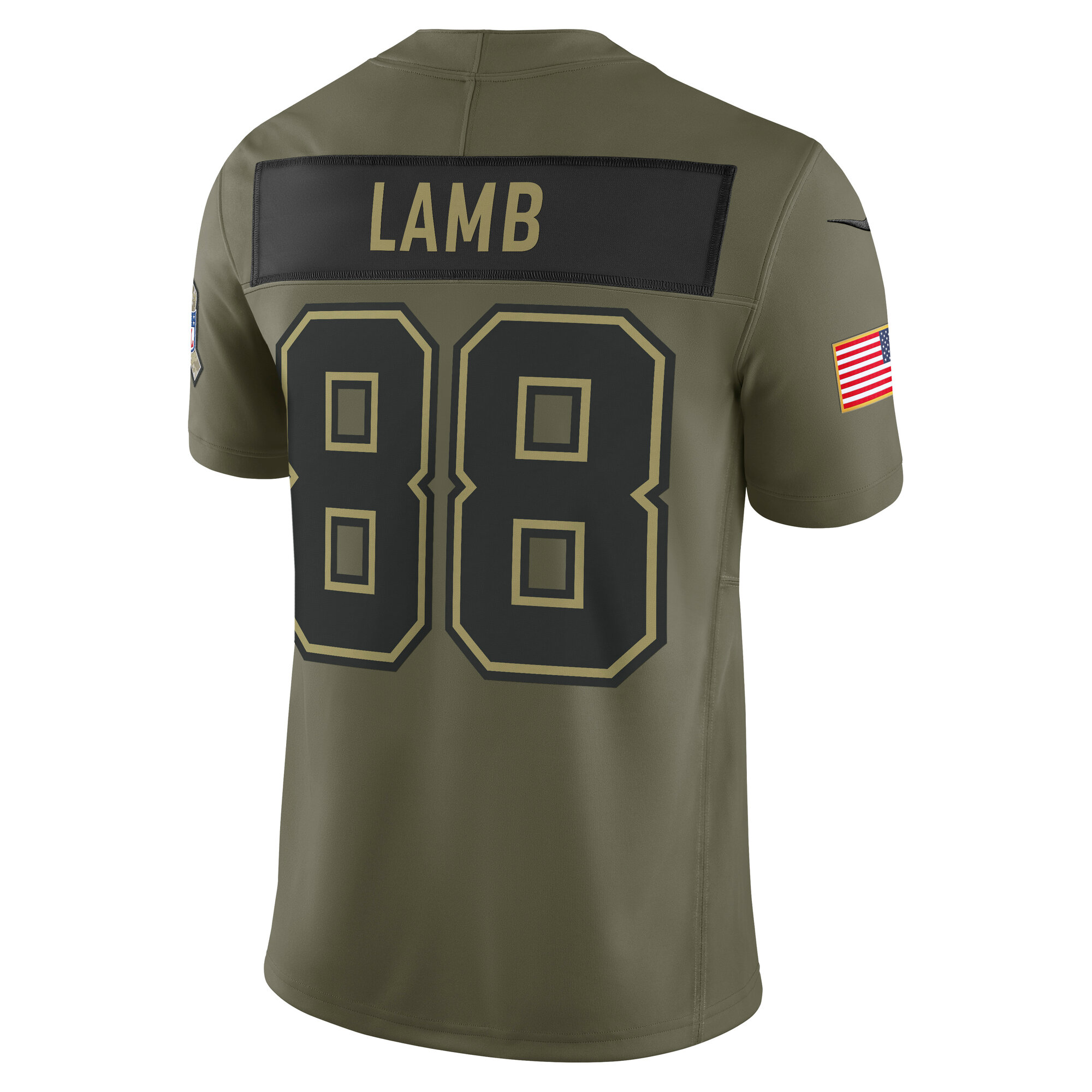 Men's Dallas Cowboys CeeDee Lamb Olive 2025 Salute to Service Limited Jersey