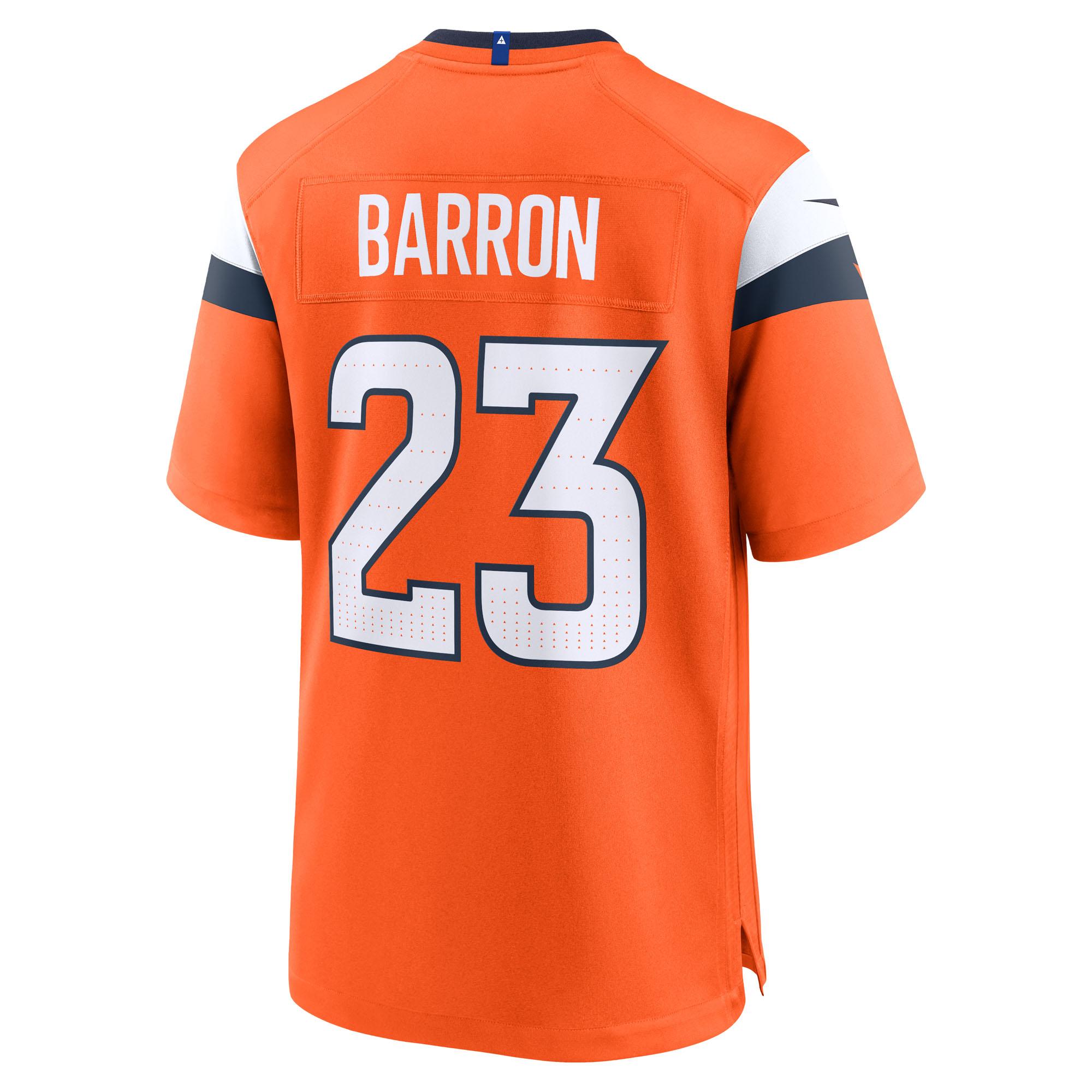Men's Denver Broncos Jahdae Barron Orange 2025 NFL Draft First Round Pick Game Jersey